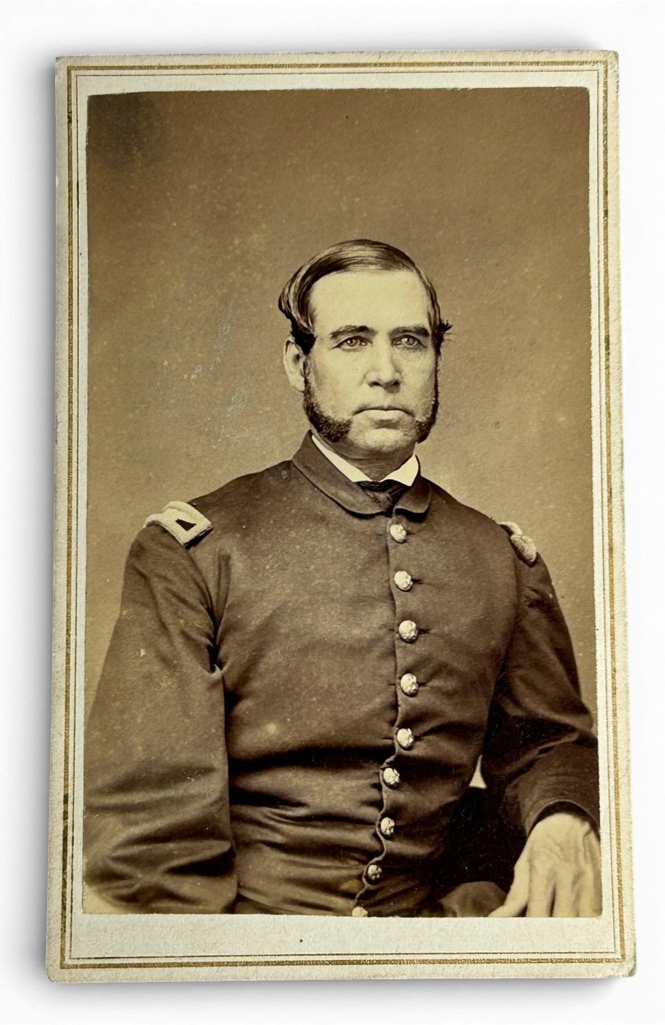 Post Civil War 1866-1869 CDV Colonel Henry A. Hambright 29th U.S Infantry Regiment Jefferson, Texas: Post Civil War 1866 - 1869 CDV photograph of Colonel Henry A. Hambright taken between 1866 - 1869 in Jefferson,Texas while commanding the 29th U.S. Infantry. During the Civil War, Hambright served as