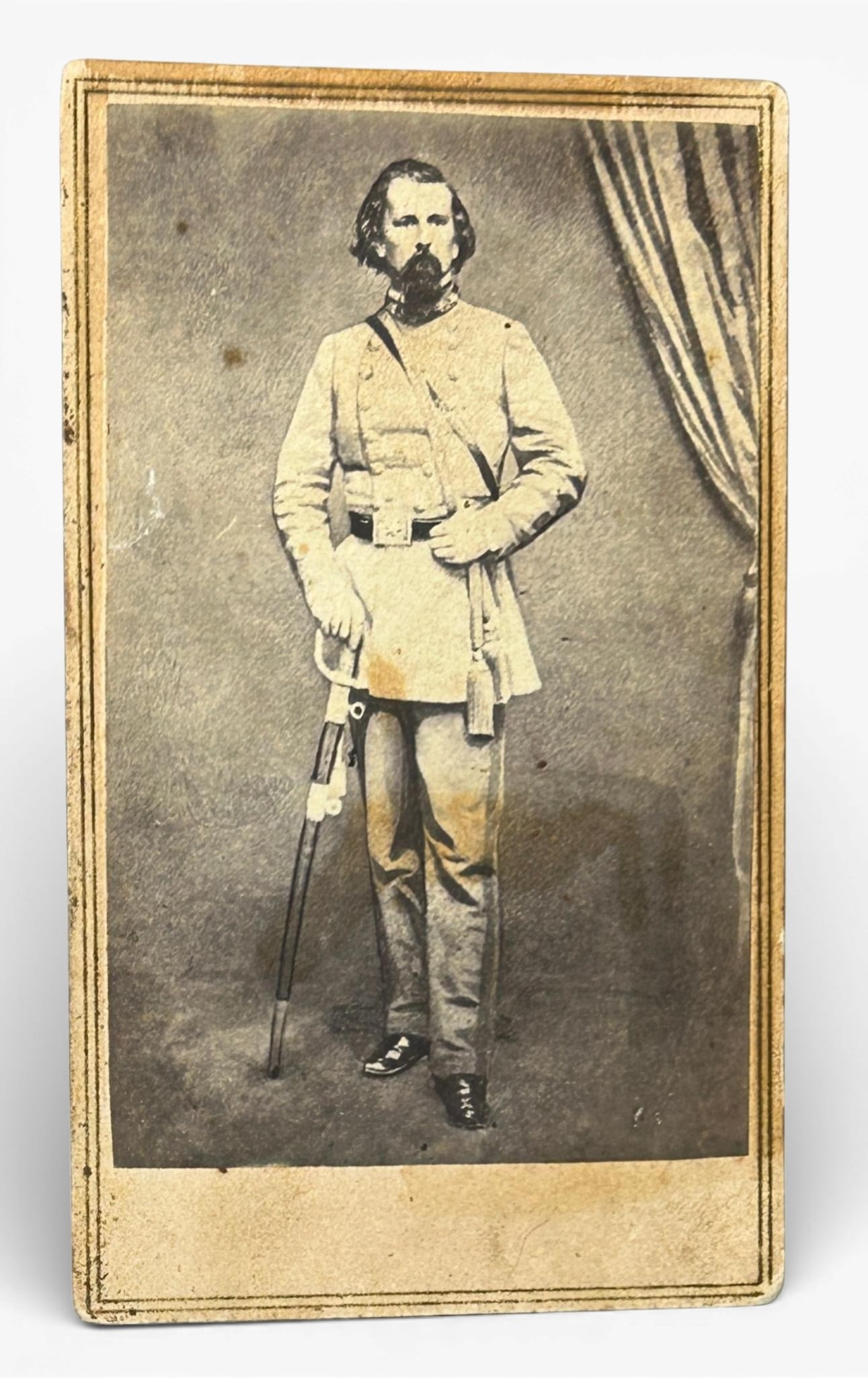 Civil War CDV of Confederate Brigadier General Lloyd Tilgham, KIA at the Battle of Champion Hill (1 of 3)