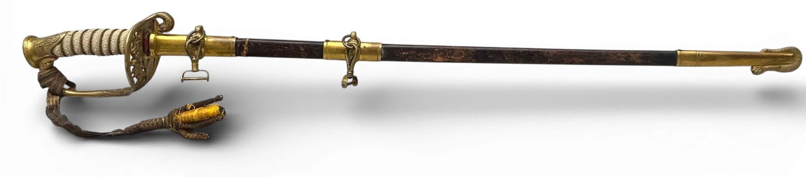 Pre WWI - WW1 Identified M1852 U.S. Navy Foot Officer Sword - Identified - Circa 1900 (1 of 20)