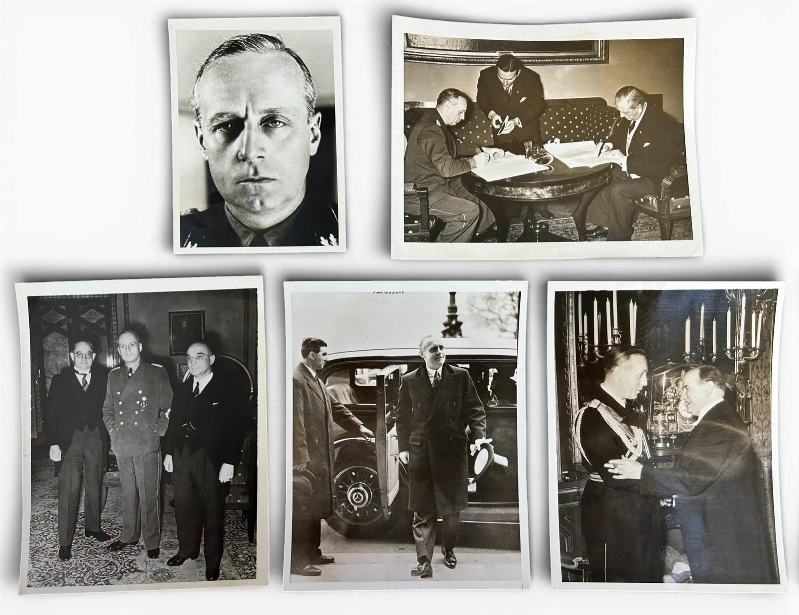 Pre WWII - WW2 1938 - 40 Press Photo Lot - Joachim Von Ribbentrop: Pre World War Two - WWII German Foreign Minister Joachim Von Ribbetrop press photo lot (5). These are Acme News Pictures photographs with the attached paper descriptions on the reverse and are dated 1