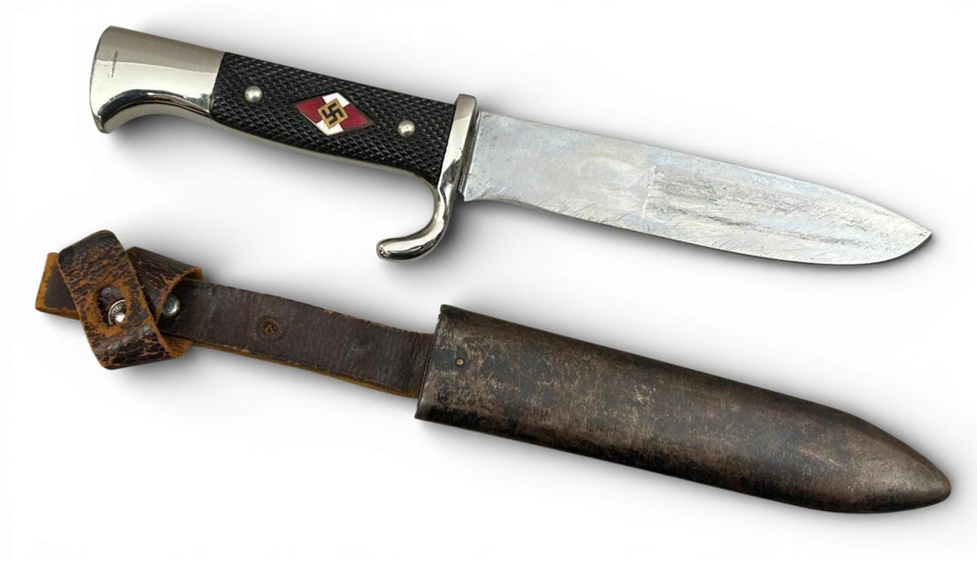 WWII Nazi German Hitler Youth Dagger & Scabbard (1 of 20)