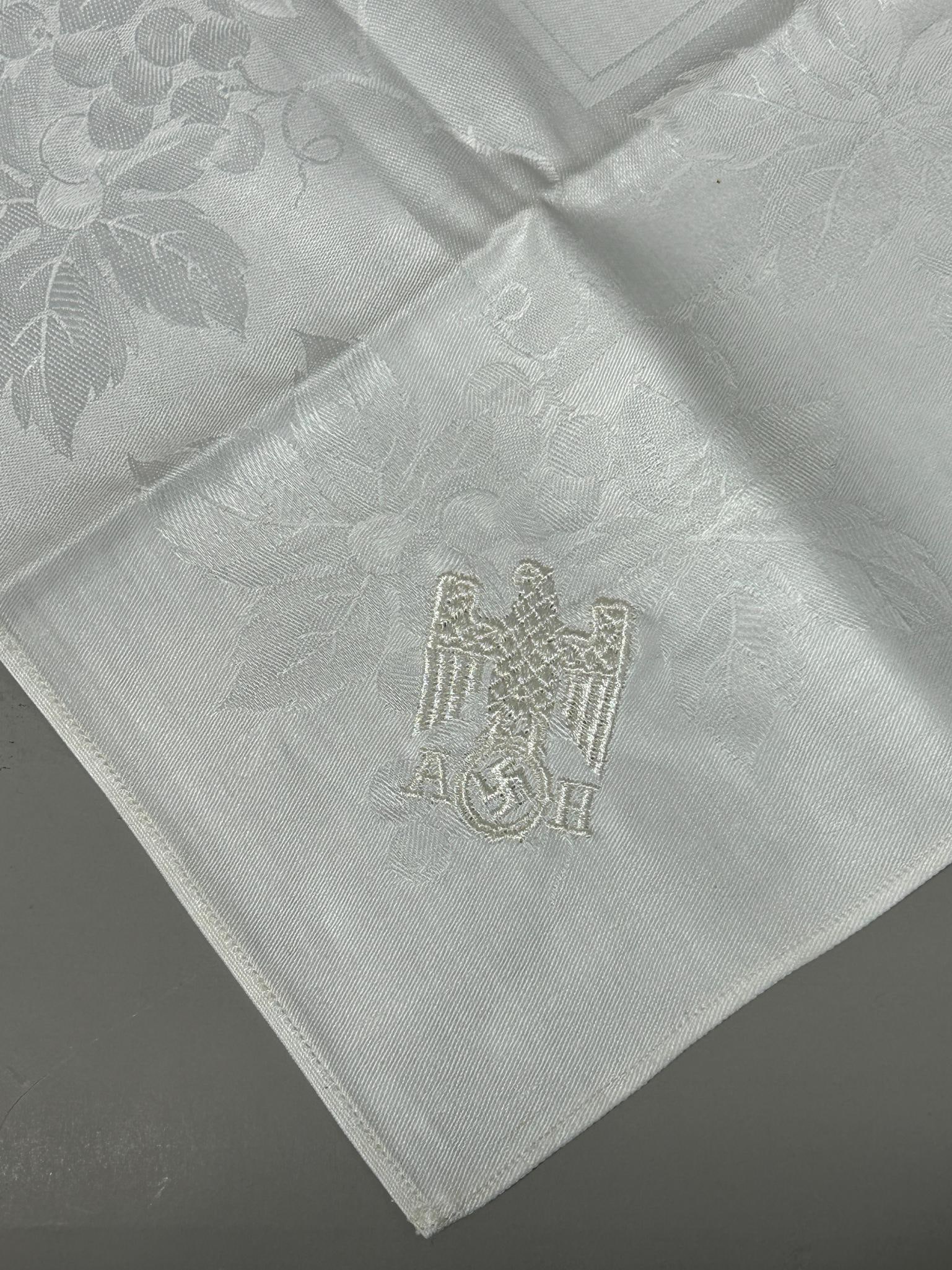 WWII Nazi German Adolf Hitler Linen Formal Pattern Napkin - 2
