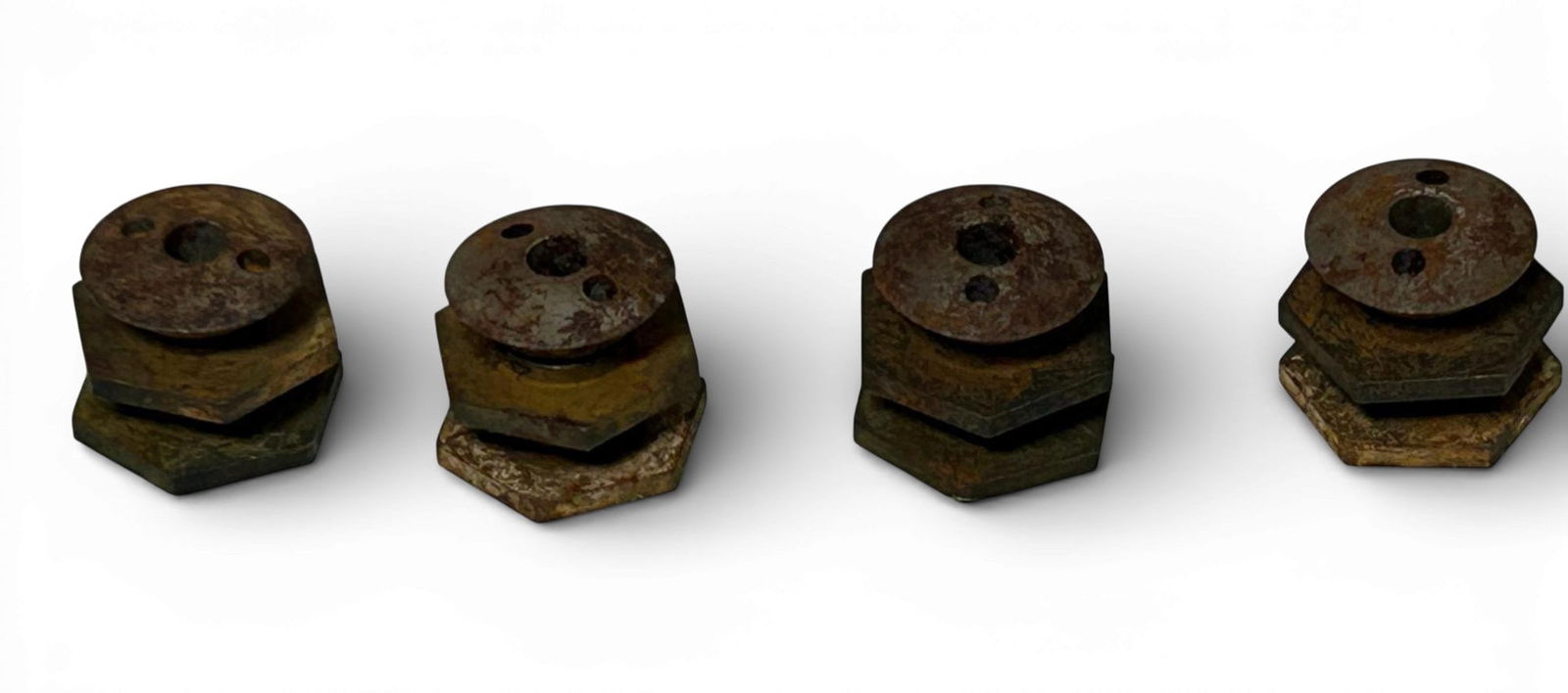 WWII Nazi German Luftwaffe Fallschirmjager Helmet Bolts (4) (1 of 5)