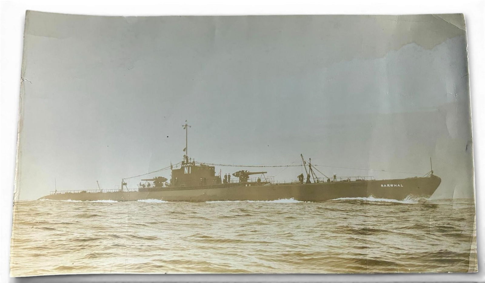 Pre WWII - WW2 Photograph Submarine U.S.S. Narwhal - Shot Down 2 Japanese Planes at Pearl Harbor (1 of 8)