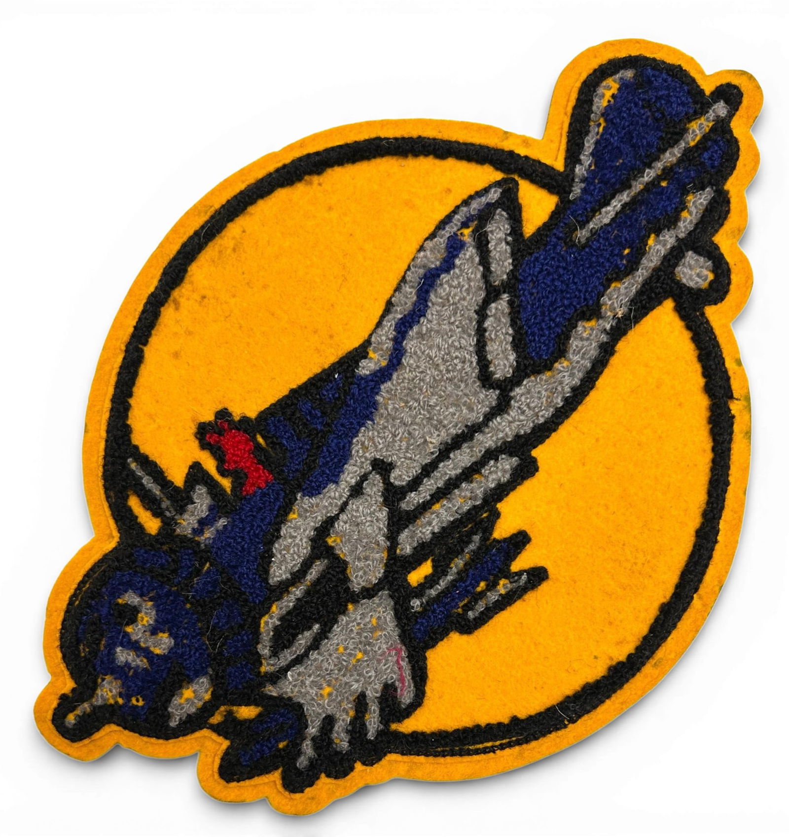 WWII U.S. Navy VB-80 Bombing Squadron Patch - Large 9" x 6.25": World War Two Bombing Squadron 80 (VB-80) squadron patch. This patch is chenille embroidery. Measures 6.125" x 9.125". The squadron was established as Bombing Squadron EIGHTY (VB-80) on February 1,
