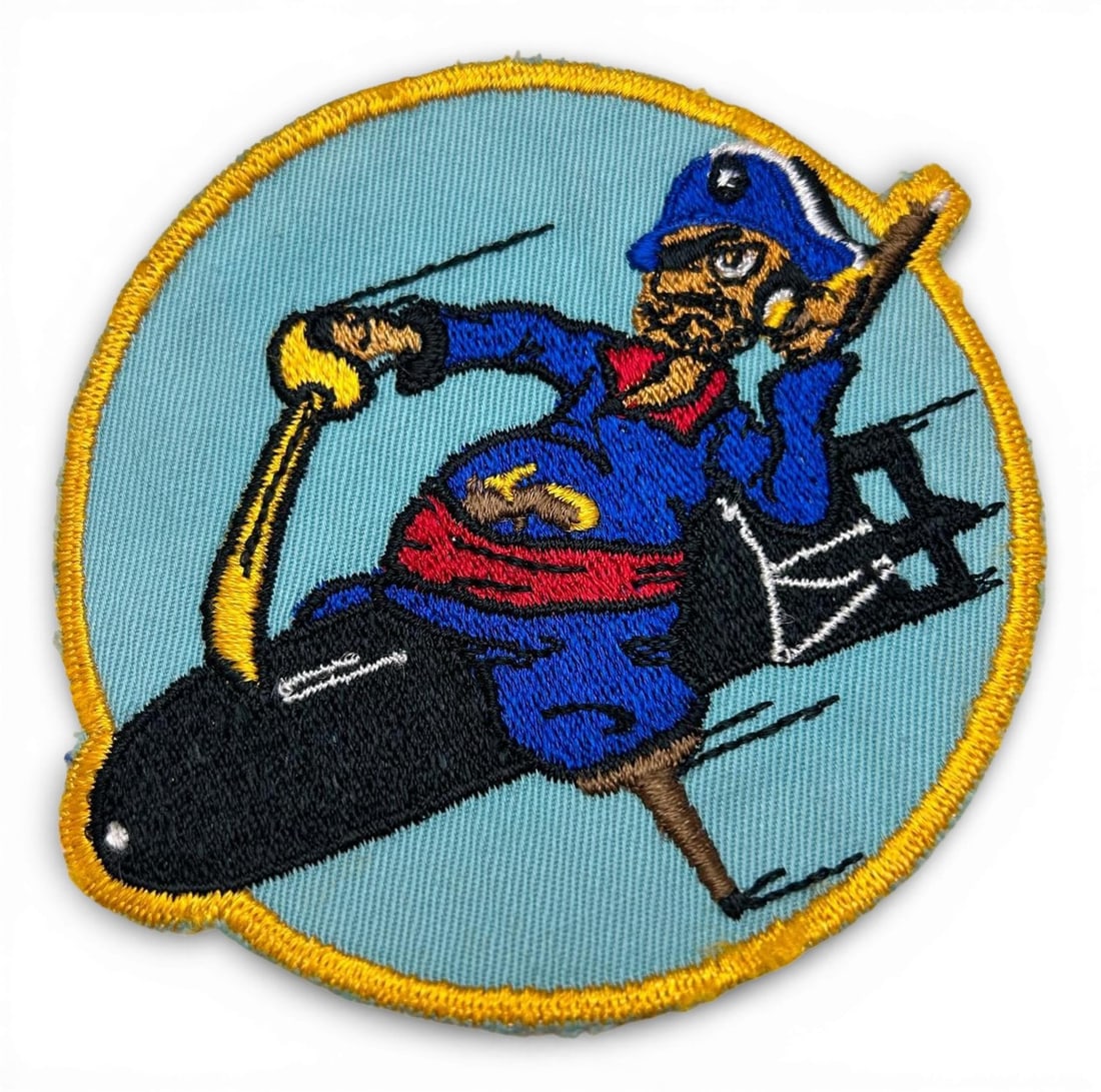 WWII U.S. Navy VB-109 Bombing Squadron Patch: World War Two Bombing Squadron One Hundred Nine (VB-109) squadron patch. The squadron was established as Bombing Squadron One Hundred Nine (VB-109) on August 2, 1943 and was redesignated Patrol
