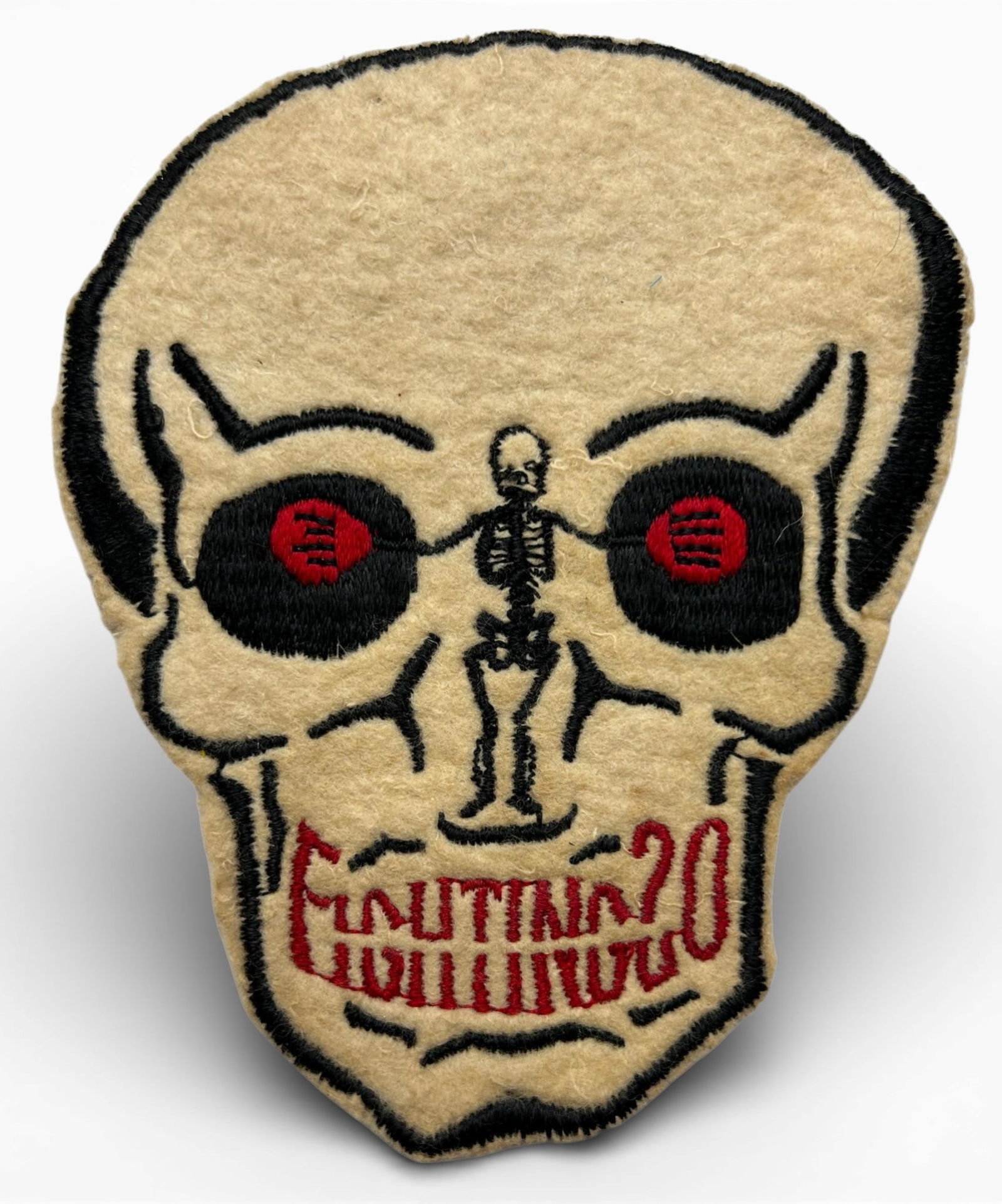 Post WWII U.S. Navy VF-20 Fighter Squadron Patch: Post WWII United States Navy VF-20 Squadron Pat. ch. Patch is schiffli embroidery on wool. Measures 5.75" x 4.75" VF-20 was established as Fighter Squadron Twenty on October 15, 1943 and redesignated