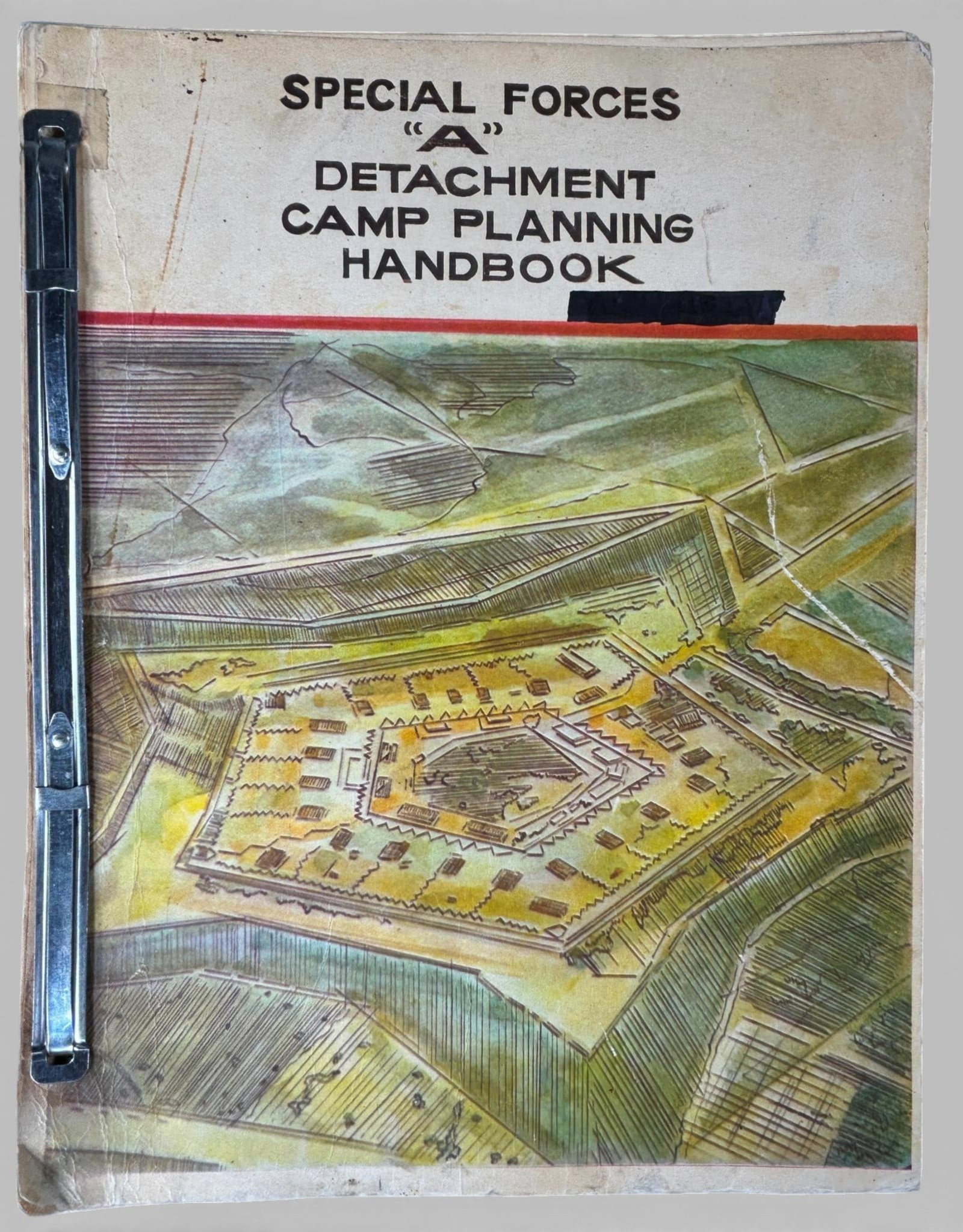Vietnam War Circa 1968 Special Forces "A" Detachment (A Team) Camp Planning Handbook: Rare manual - handbook for planning and opening "A" Team camps during the Vietnam War. This handbook, titled "Special Forces "A" Detachment Camp Planning Handbook, is divided into three phases; Phase