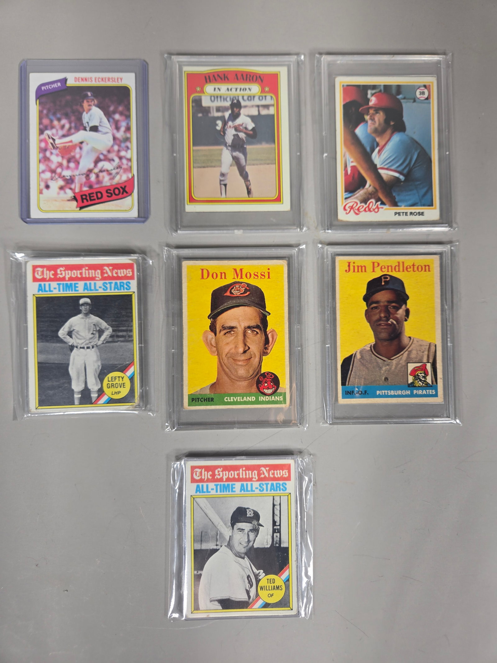 A Collection of Vintage Topps Baseball Cards Featuring 1958 Jim Pendleton (1 of 6)