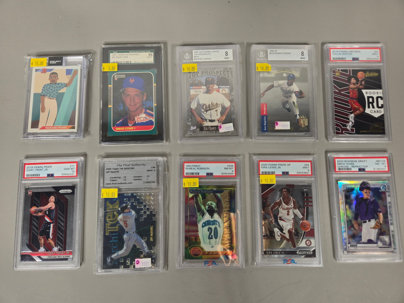 A Collection of Graded MLB and NBA Trading Cards (1 of 5)