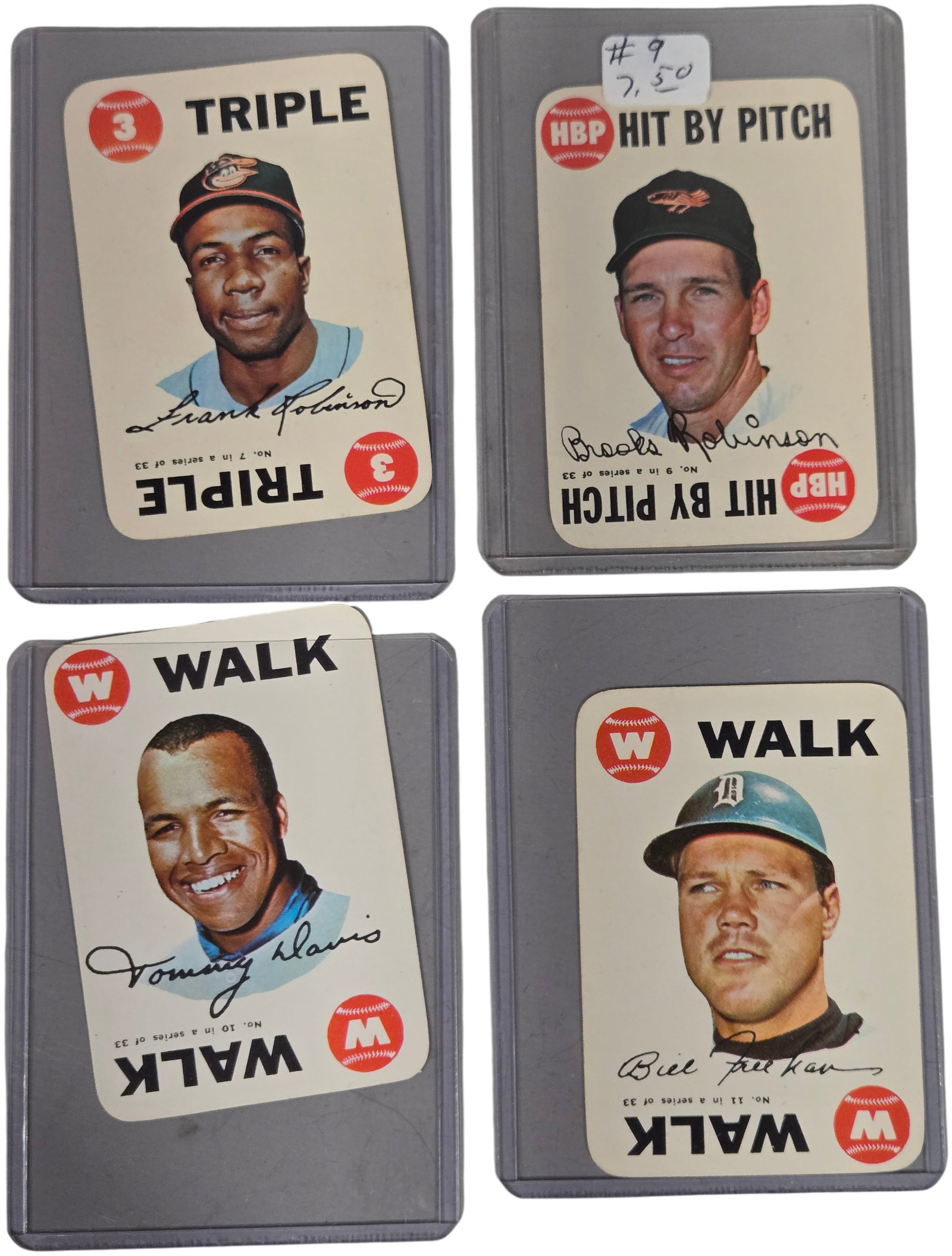 1968 Topps Game Baseball Card Collection Featuring Brooks Robinson and Frank Robinson (1 of 2)