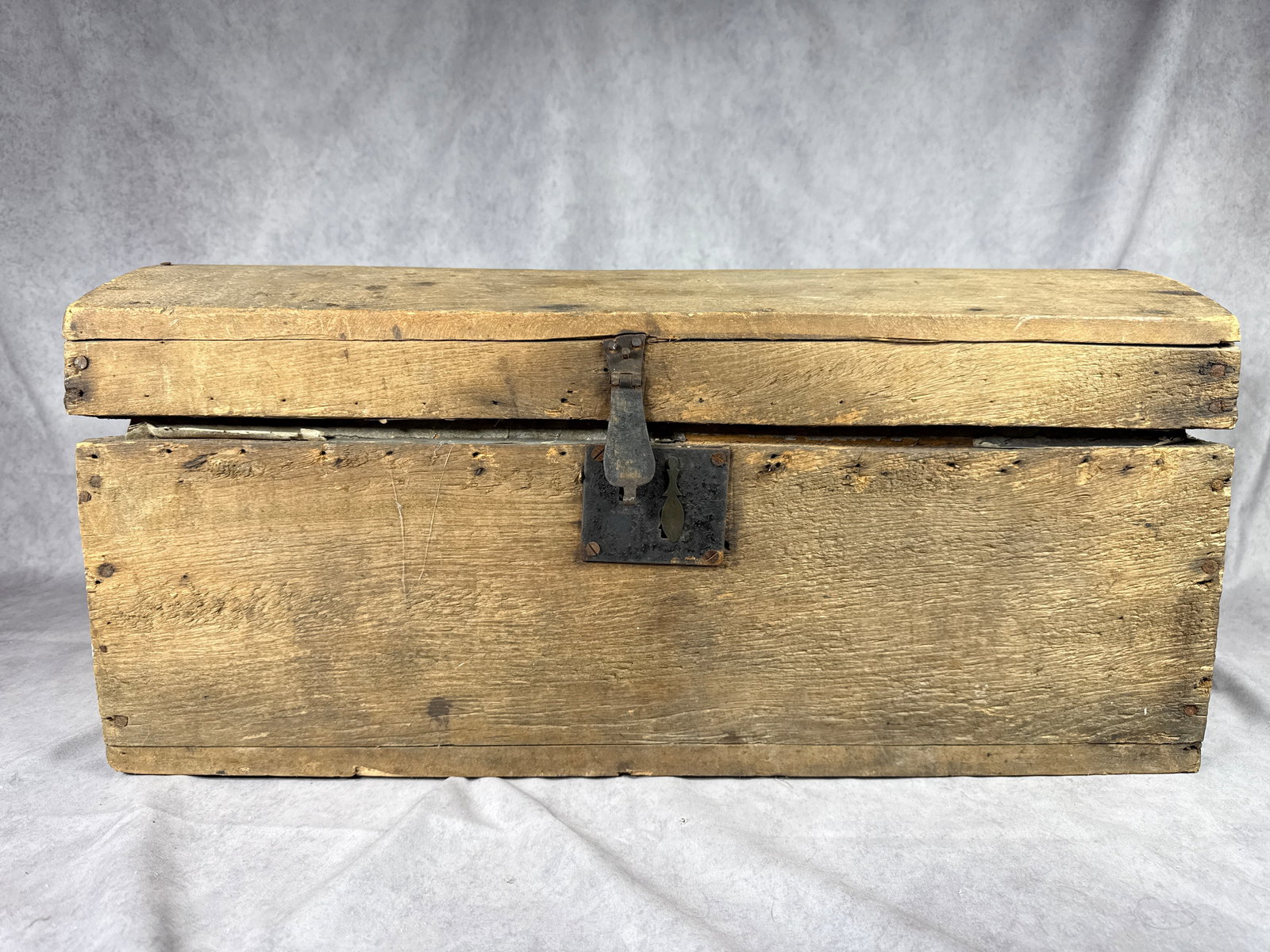 Mid-19th Century Primitive Pine Dome-Top Trunk (1 of 9)