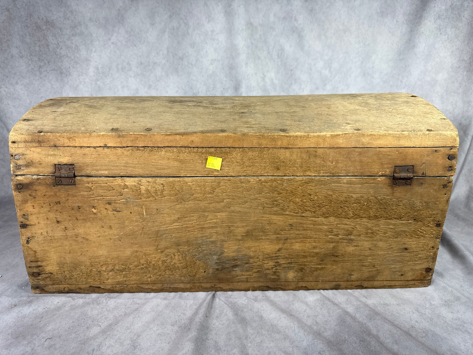 Mid-19th Century Primitive Pine Dome-Top Trunk - 4