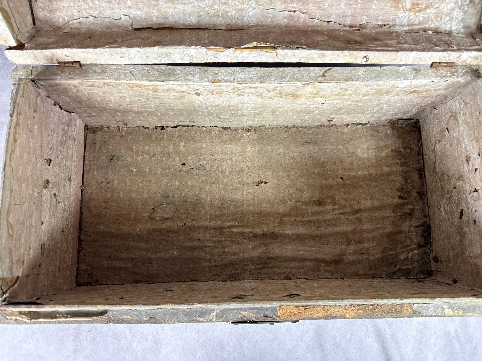 Mid-19th Century Primitive Pine Dome-Top Trunk - 9