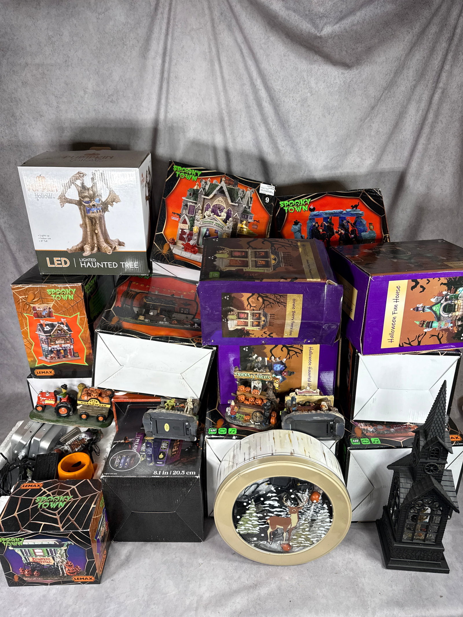 A Collection of Lemax Spooky Town and Pumpkin Hollow Halloween Decorative Miniatures (1 of 20)