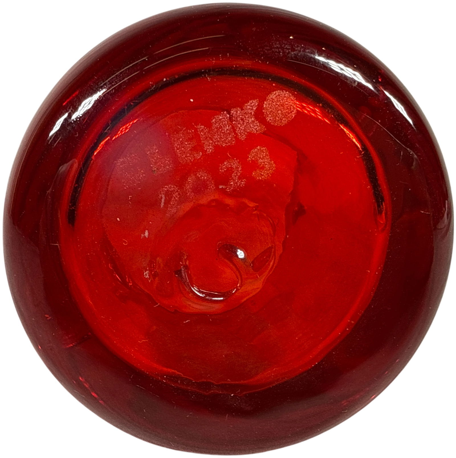 Blenko Handcrafted Ruby Red Glass Creamer - 7