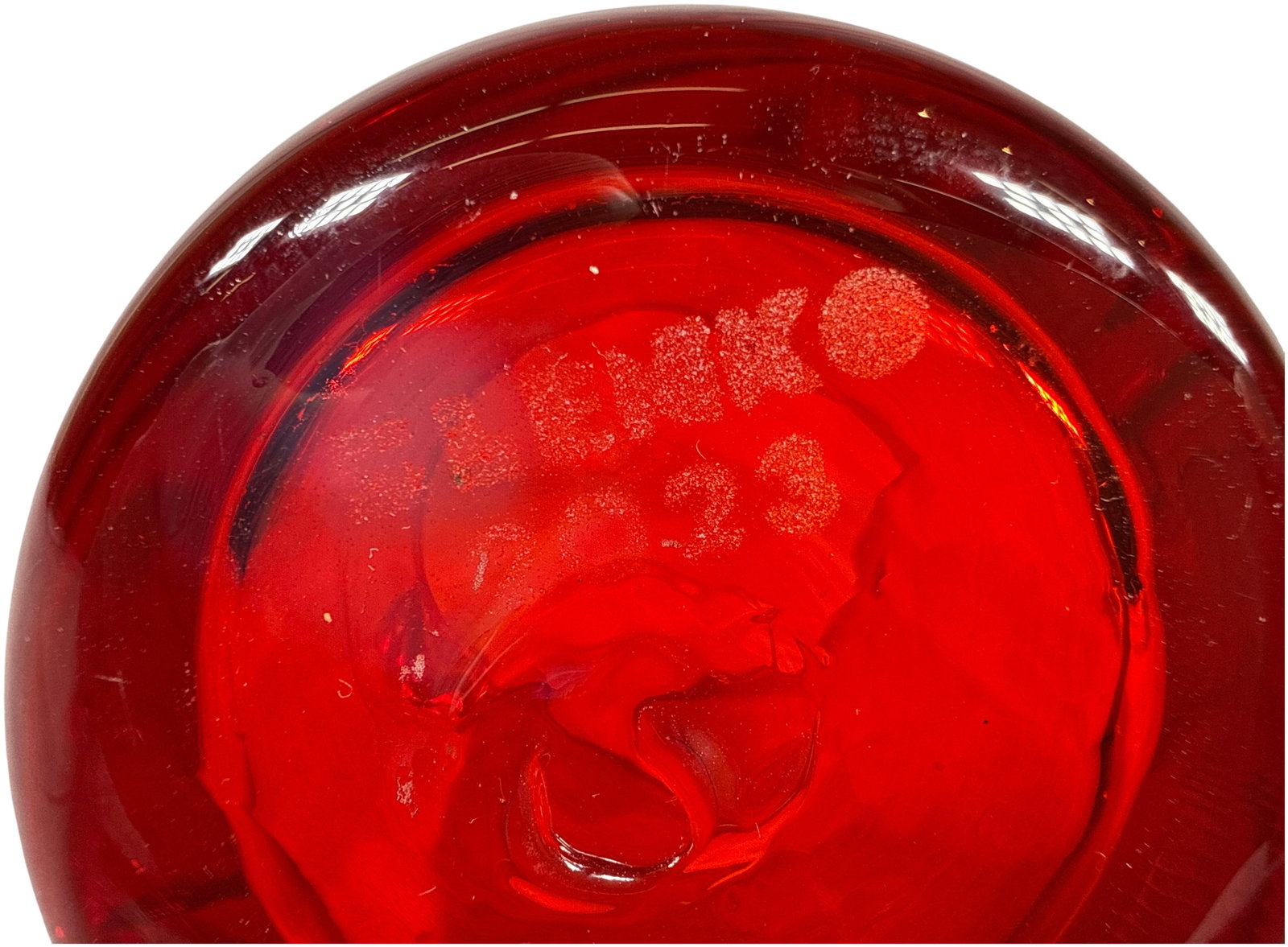 Blenko Handcrafted Ruby Red Glass Creamer - 8