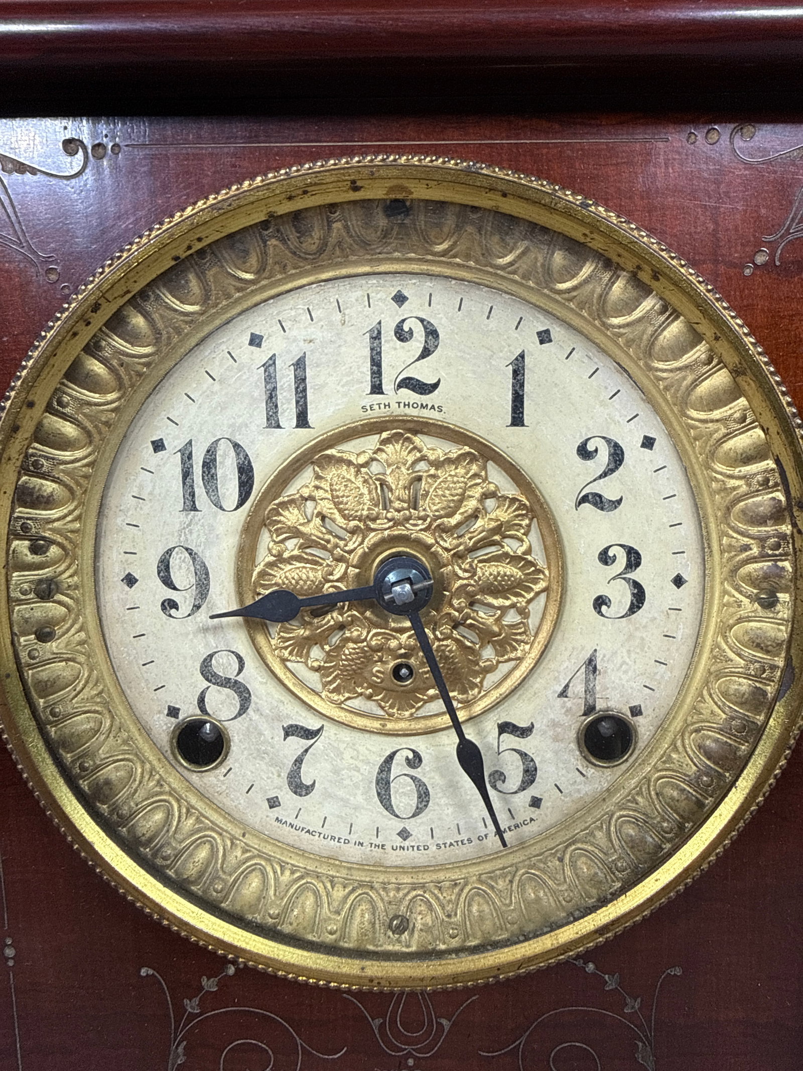 Seth Thomas Adamantine Mantel Clock - 5