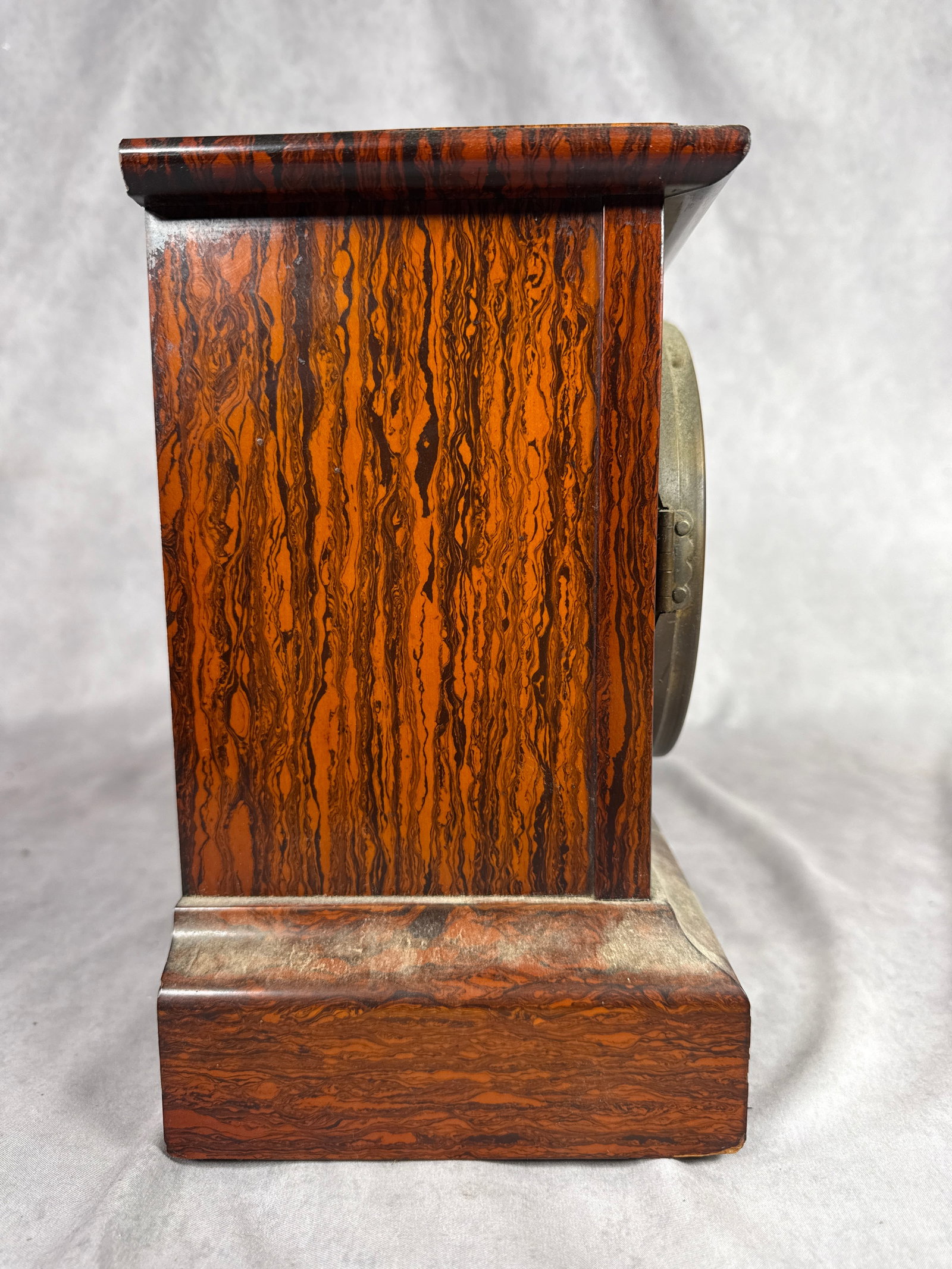 Seth Thomas Red Adamantine Mantle Clock - 4