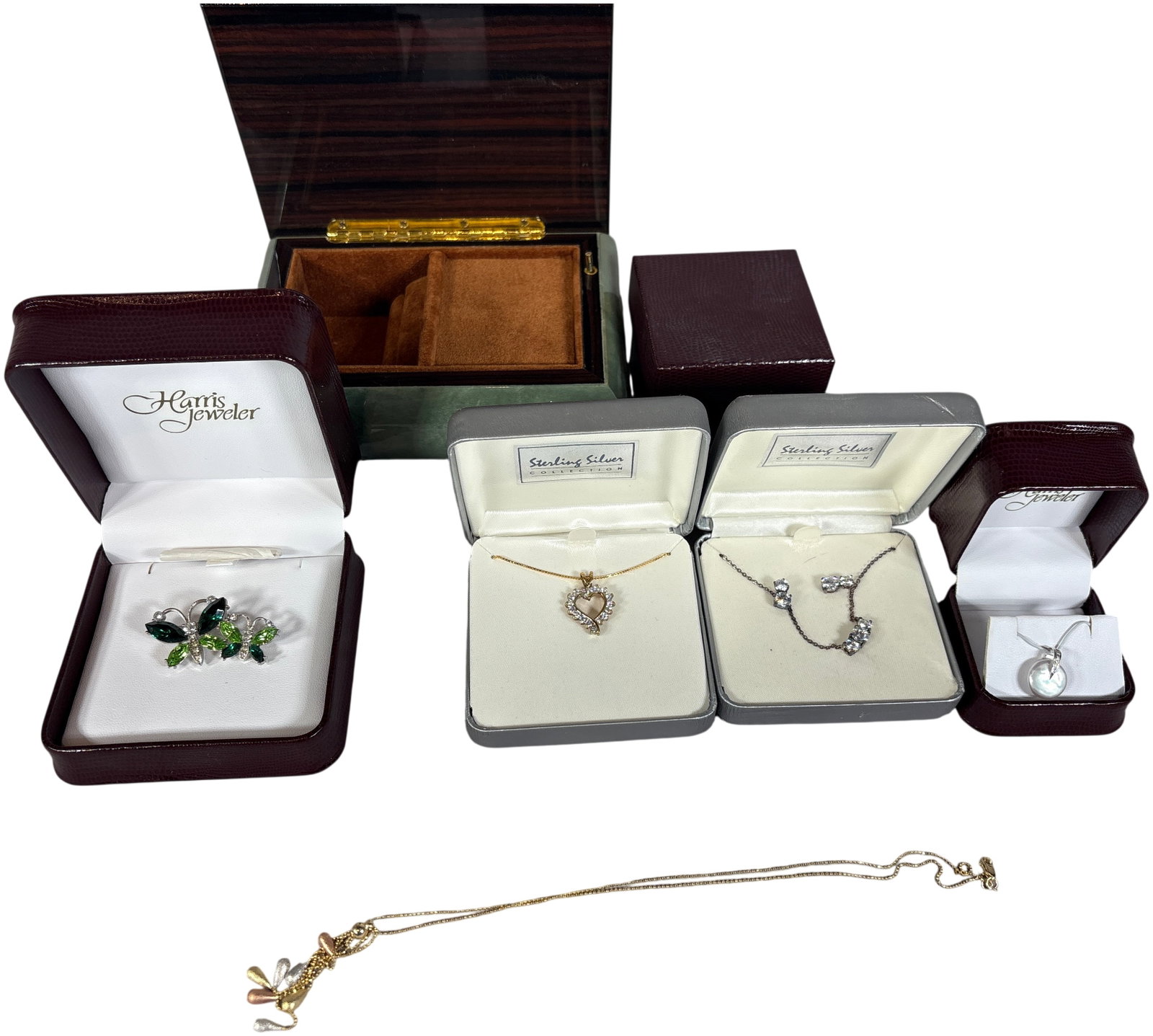 A Collection of Jewelry Including a 14 Karat Gold Necklace and Sterling Silver Pieces (1 of 7)