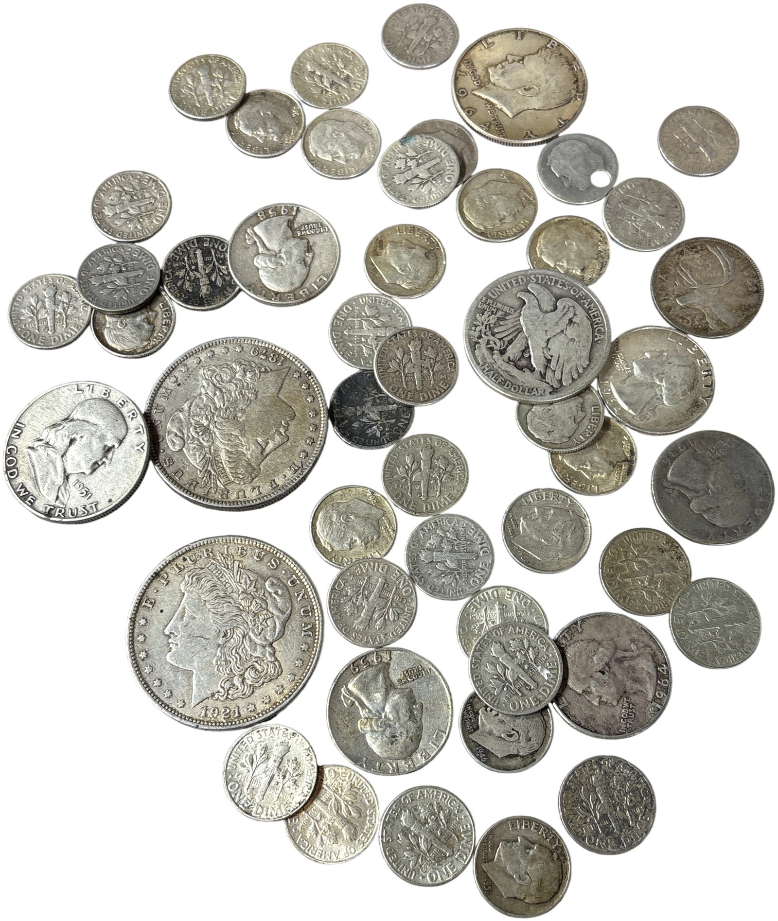 A Collection of US 90% Silver Constitutional Coins (1 of 3)