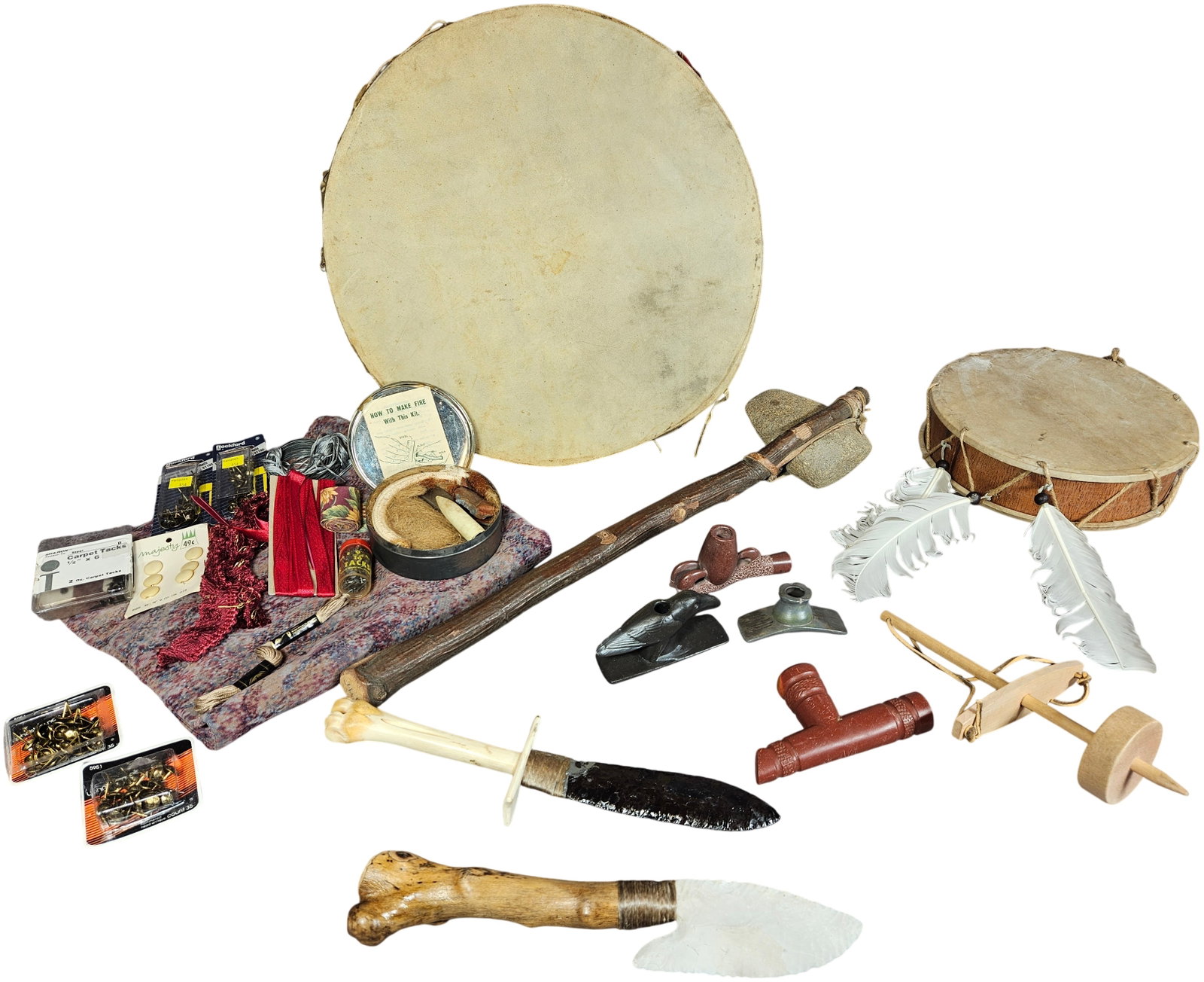 An Assortment of Contemporary Native American Style Replicas and Craft Materials (1 of 20)