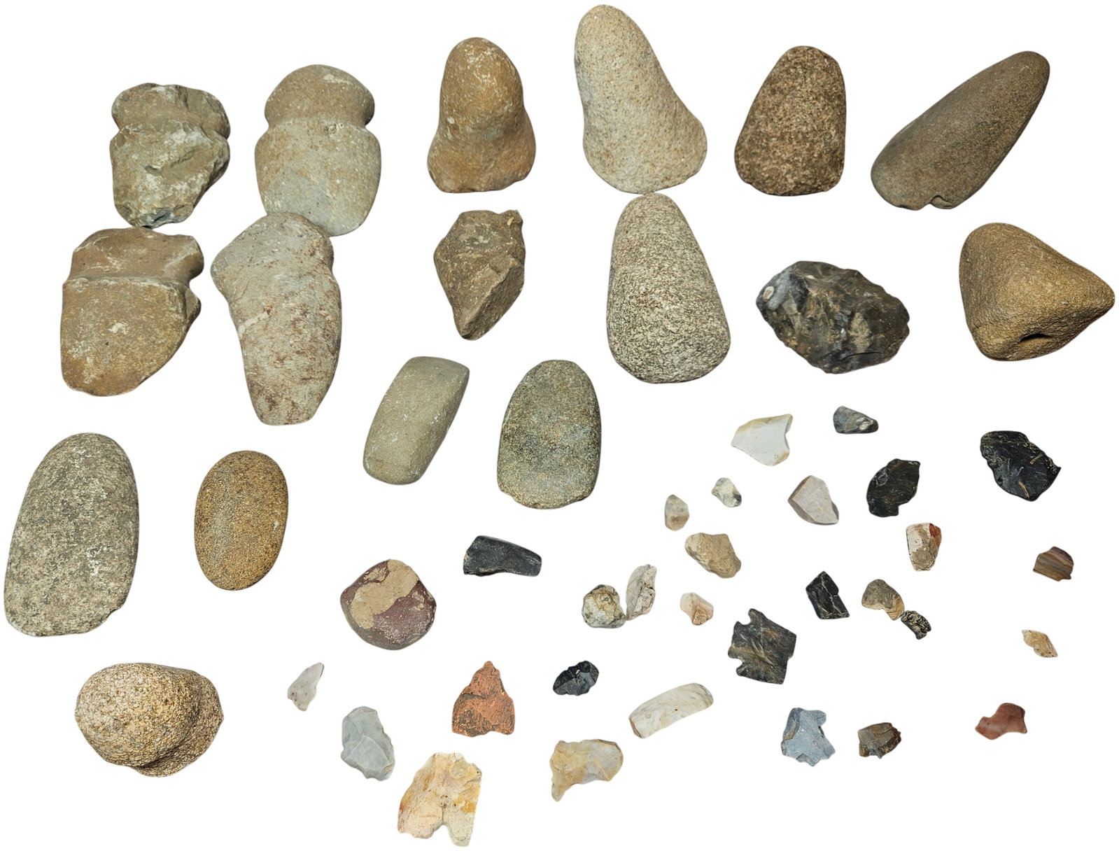 An Assortment of Native American Ground and Chipped Stone Tools (1 of 11)
