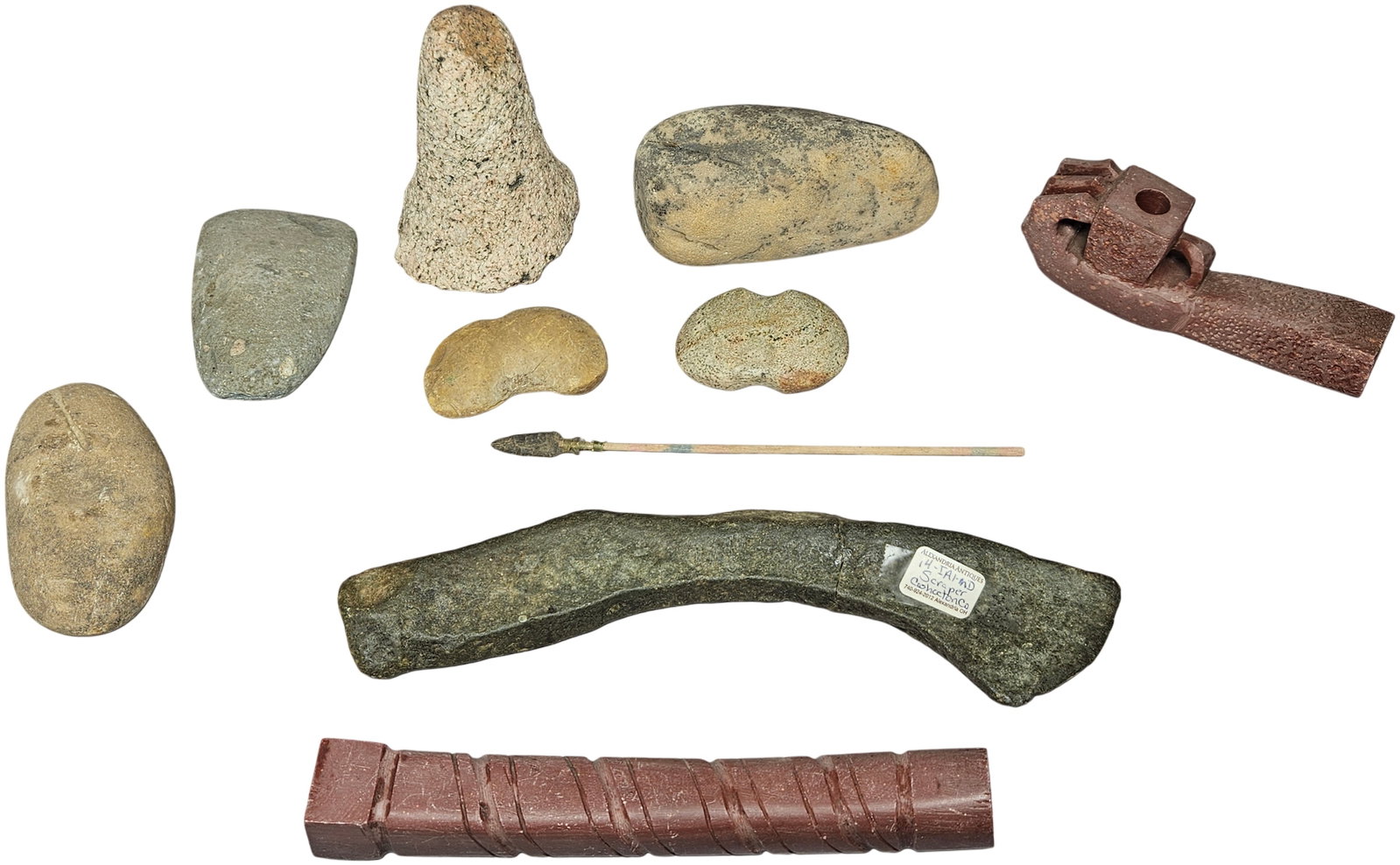 A Group of Native American Lithic Tools and Carved Catlinite Artifacts (1 of 13)