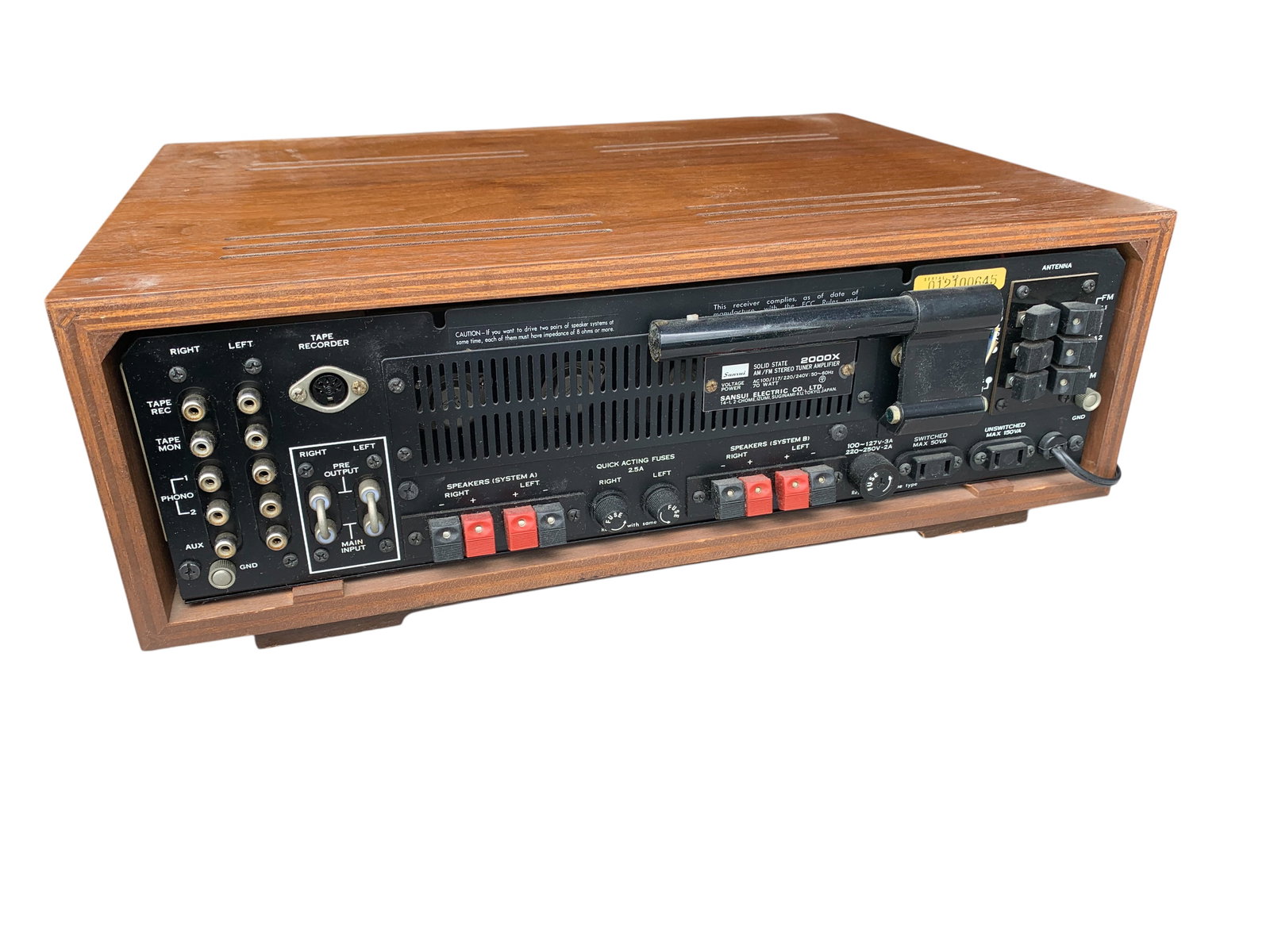 Sansui 2000X Solid State AM/FM Stereo Tuner Amplifier with Original Documentation - 7