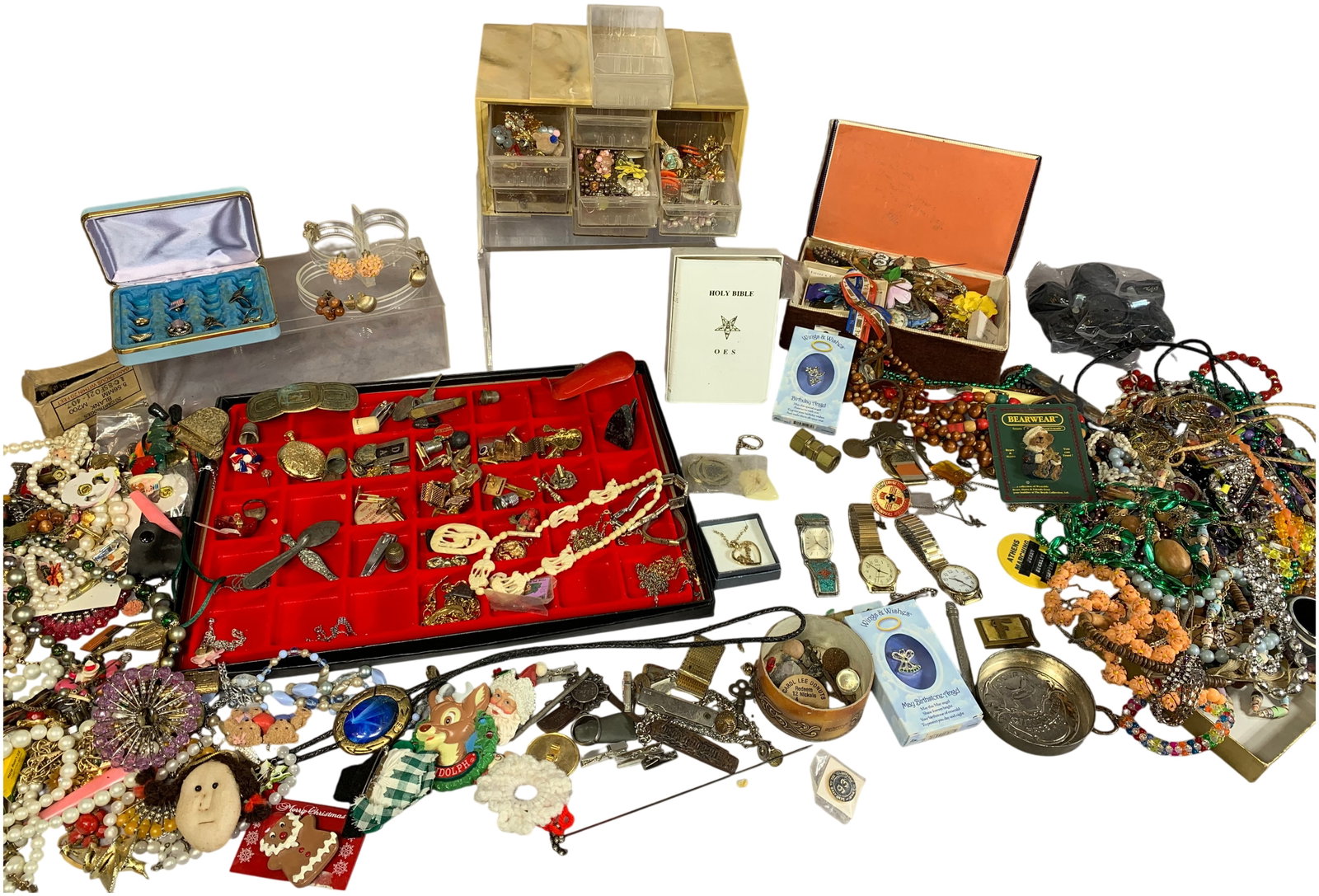 An Extensive Collection of Vintage Costume Jewelry, Wristwatches, and Estate Collectibles (1 of 20)