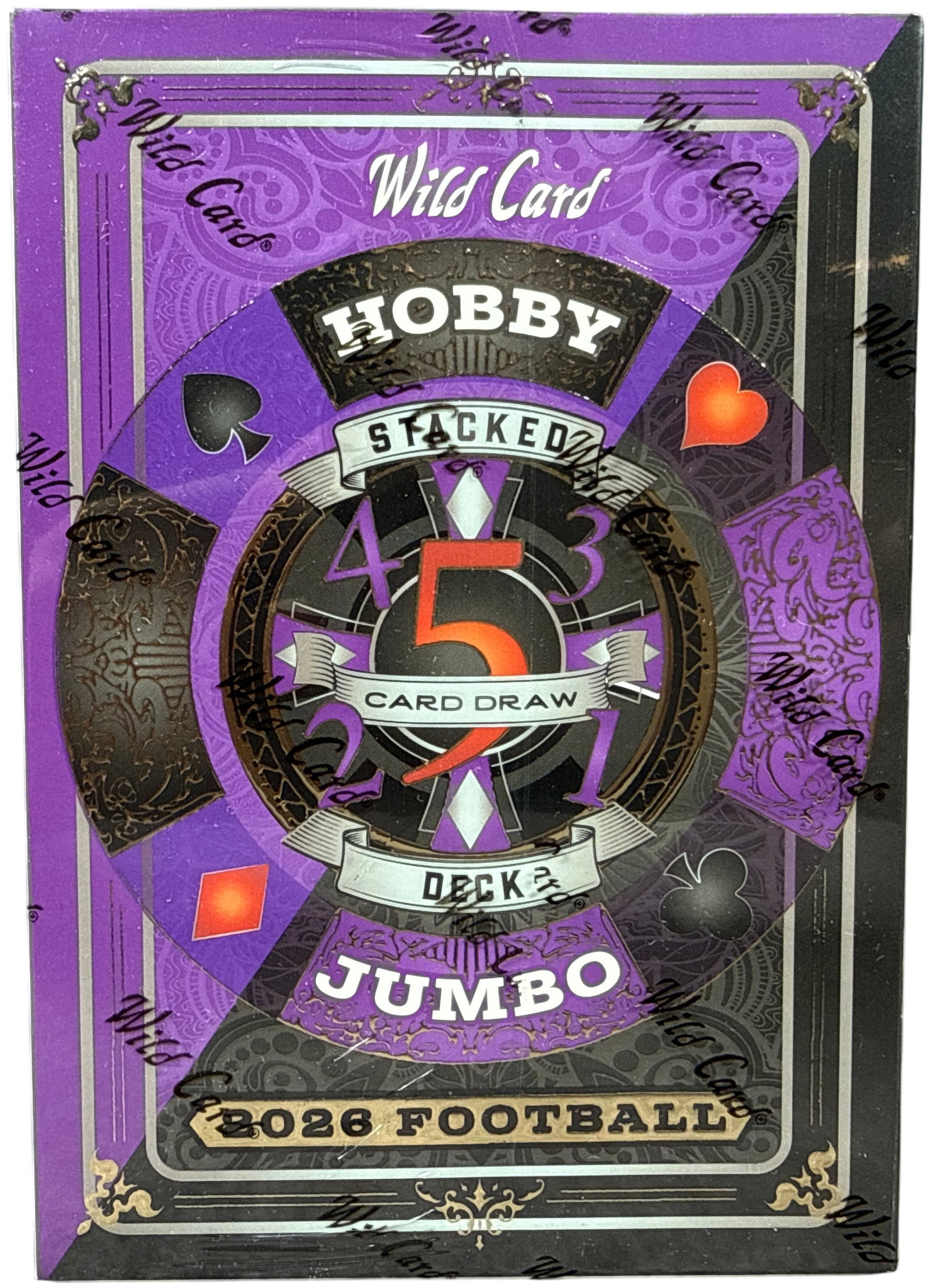 2026 Wild Card Five Card Draw Stacked Deck Football Hobby Jumbo Box (1 of 12)