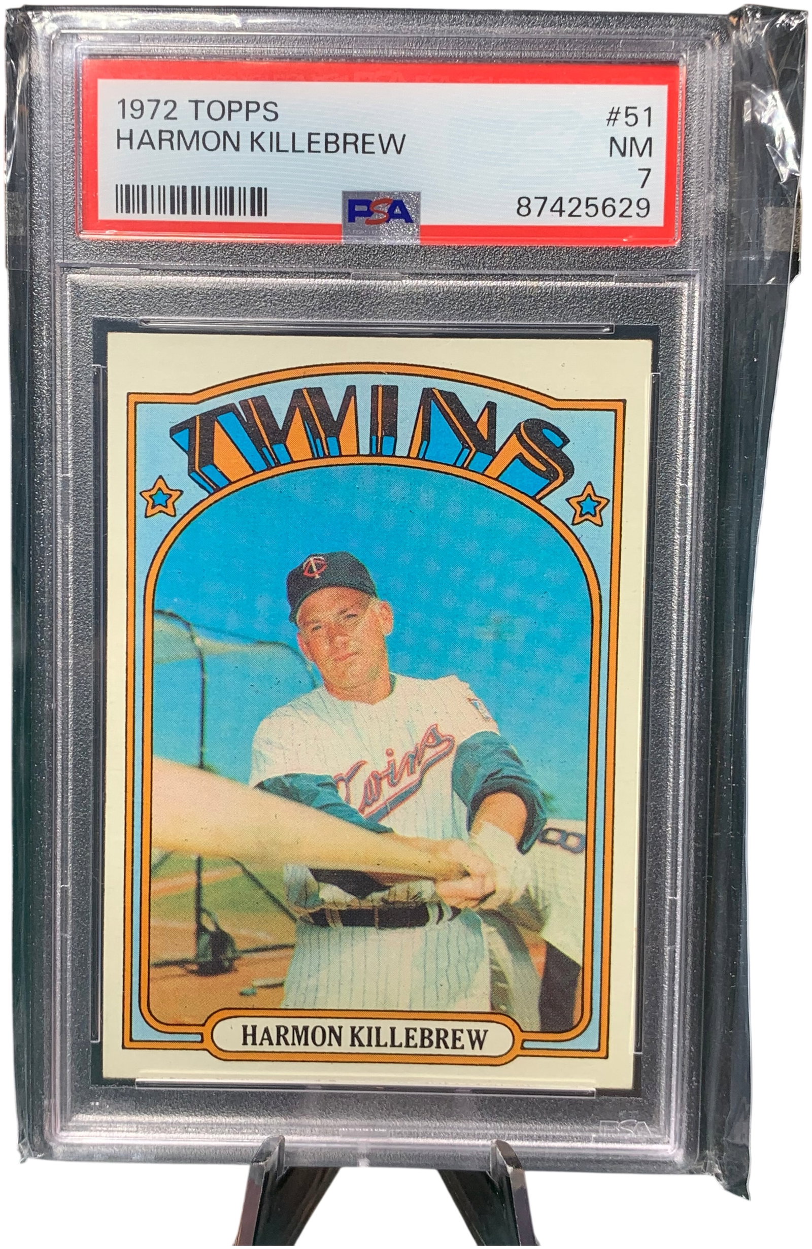 1972 Topps #51 Harmon Killebrew Minnesota Twins PSA 7 NM (1 of 3)