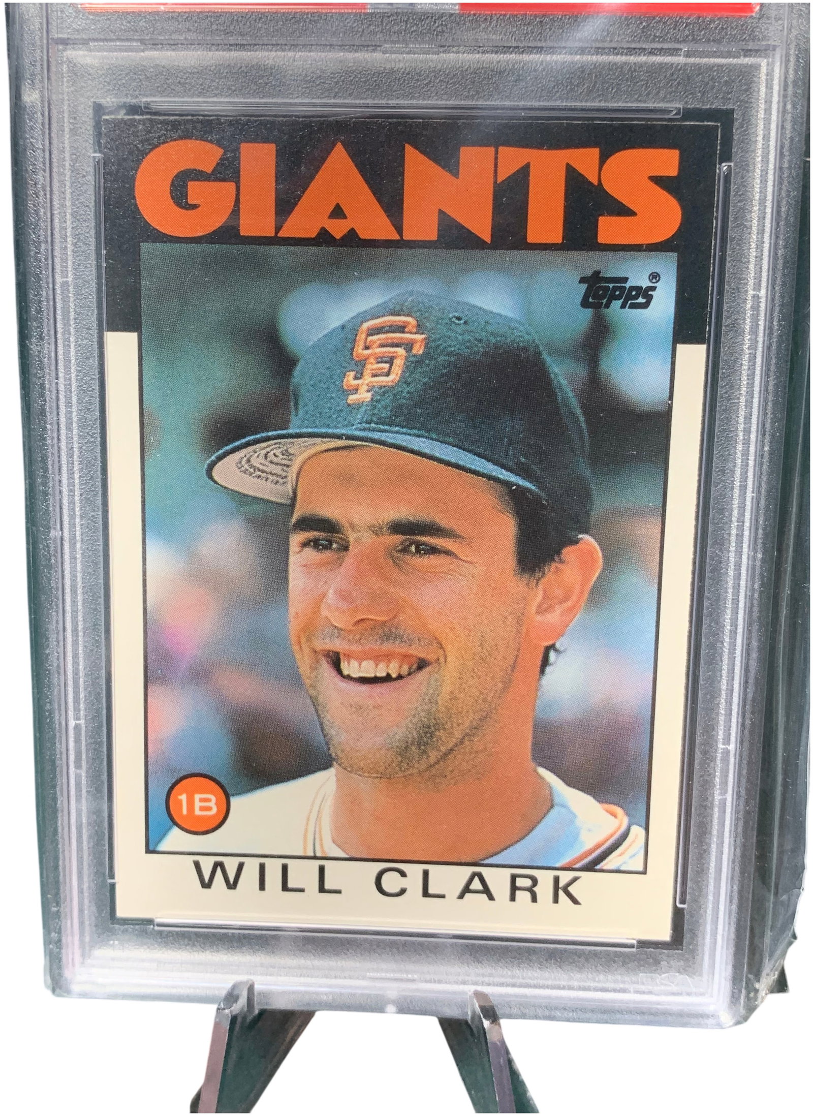 1986 Topps Traded Will Clark Rookie Card #24T PSA Graded Cert #71607995: This is a 1986 Topps Traded baseball card featuring Will Clark of the San Francisco Giants, card number 24T. This card is widely recognized as a key rookie card for the six-time All-Star first baseman
