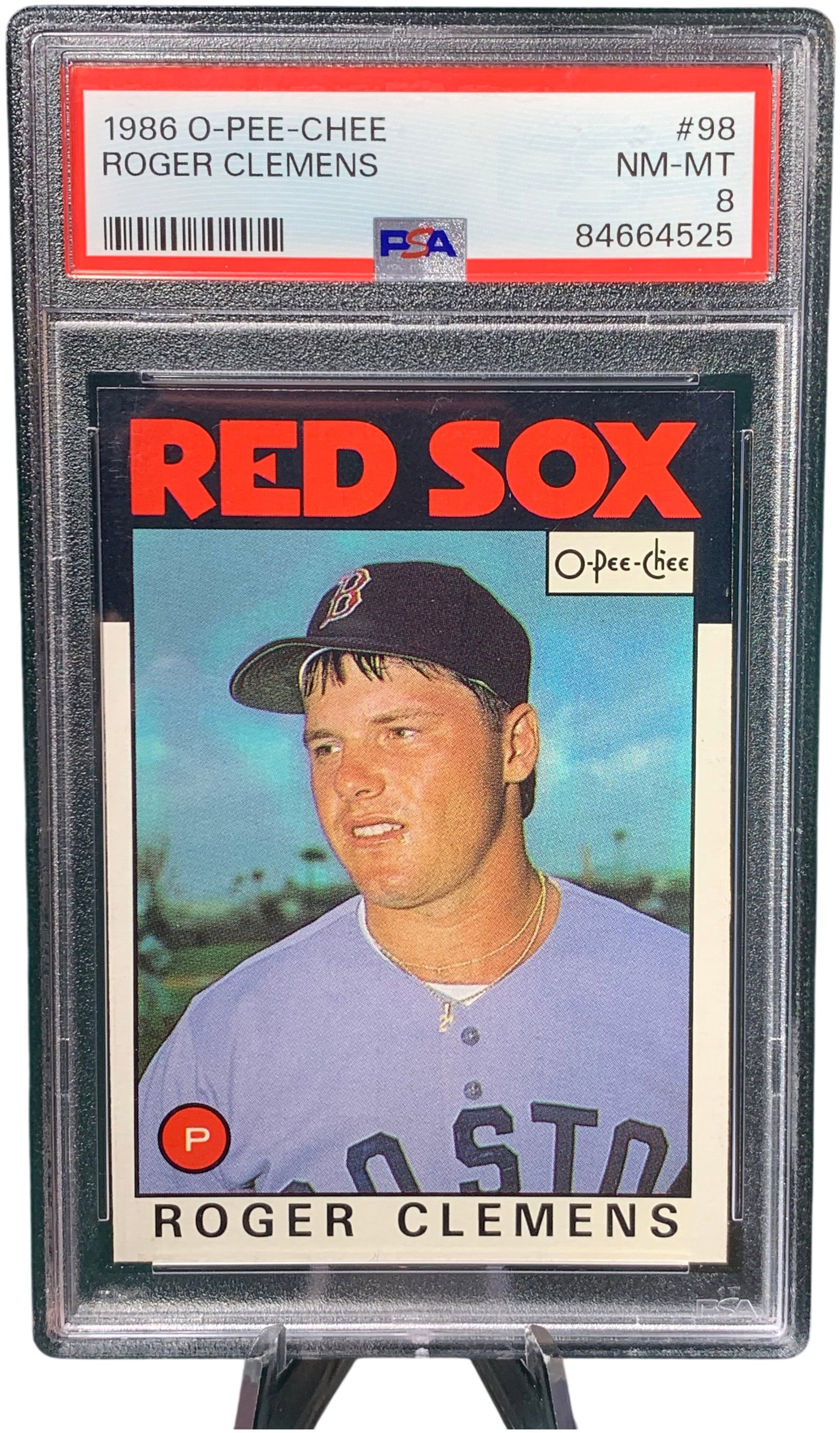 1986 O-Pee-Chee Roger Clemens #98 Boston Red Sox PSA 8 NM-MT (1 of 3)