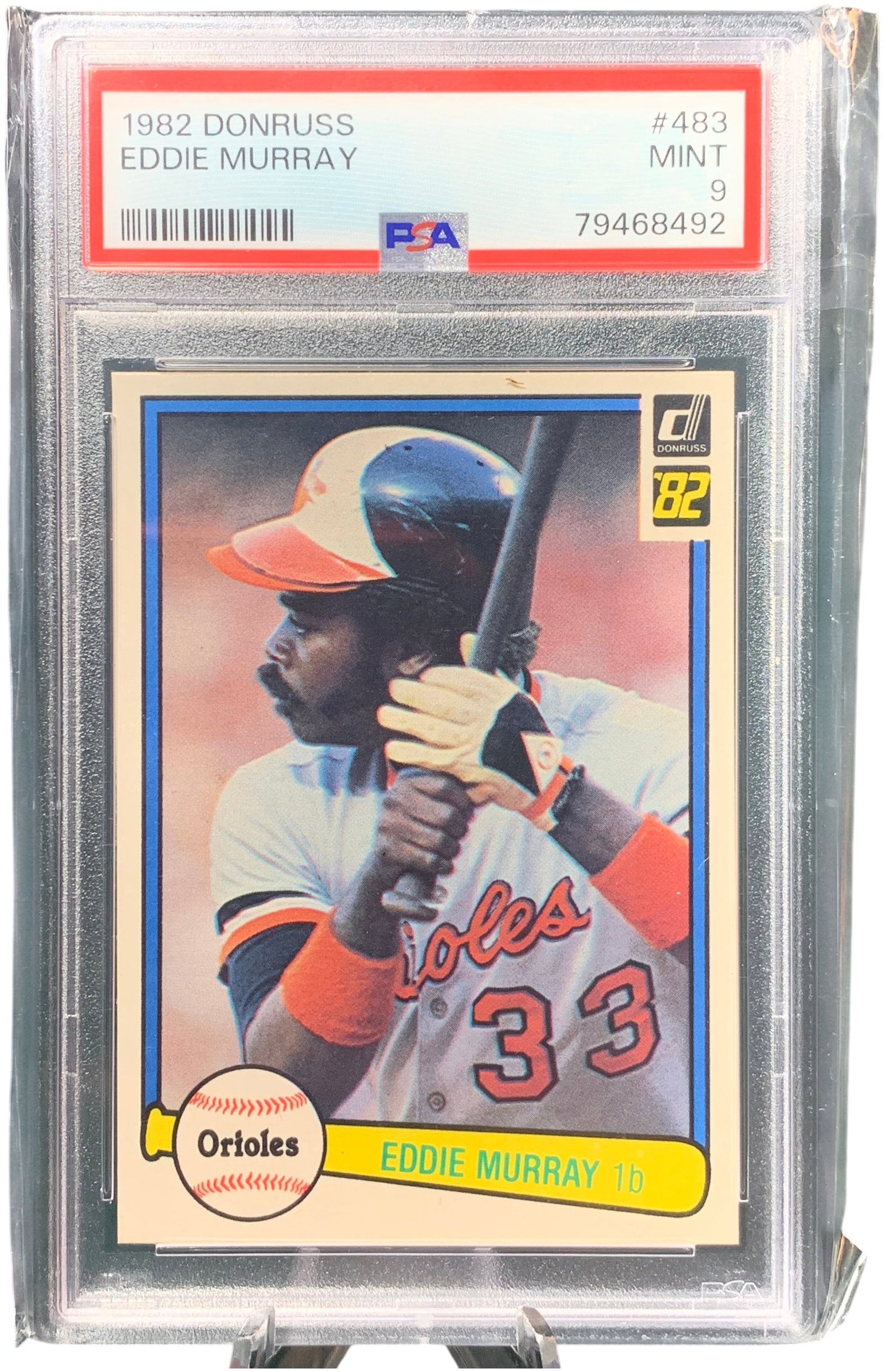 1982 Donruss Eddie Murray #483 Baseball Card PSA MINT 9 (1 of 3)