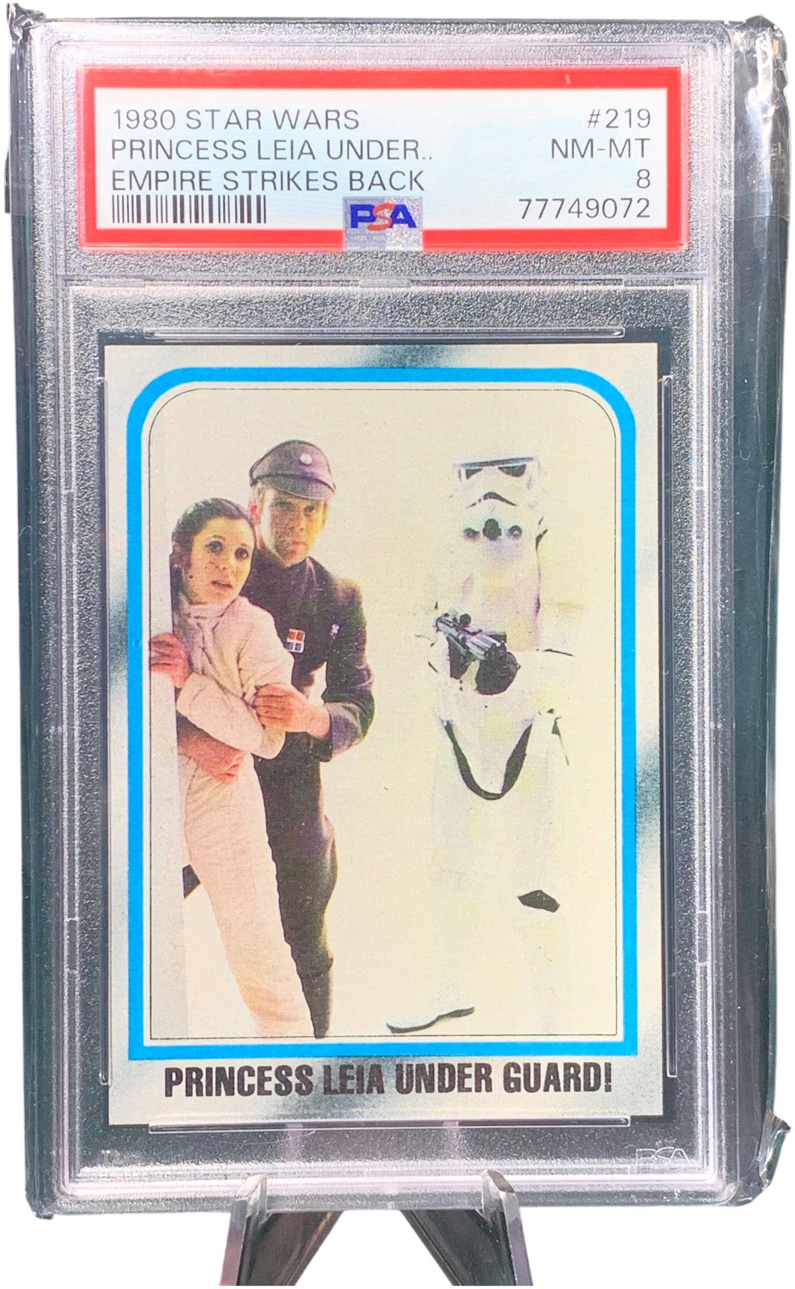 1980 Topps Star Wars The Empire Strikes Back Card #219 Princess Leia Under Guard PSA 8 (1 of 3)