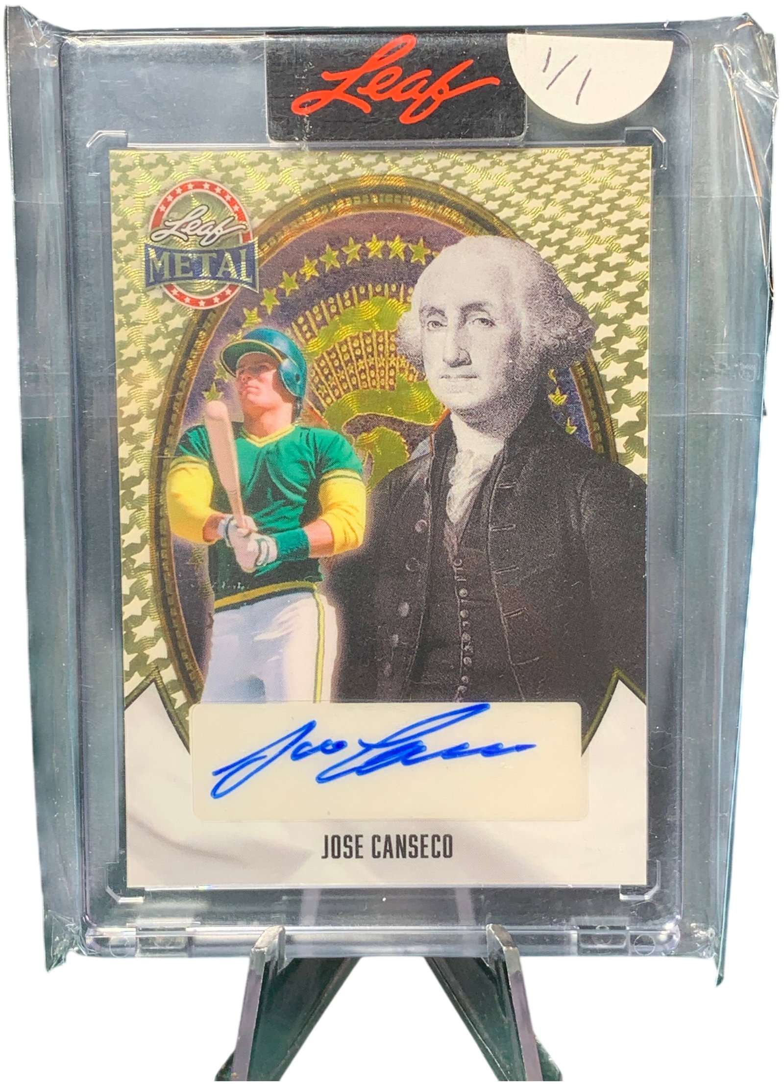 2024 Leaf Metal Jose Canseco Autograph Trading Card 1/1 BA-JC1 (1 of 3)
