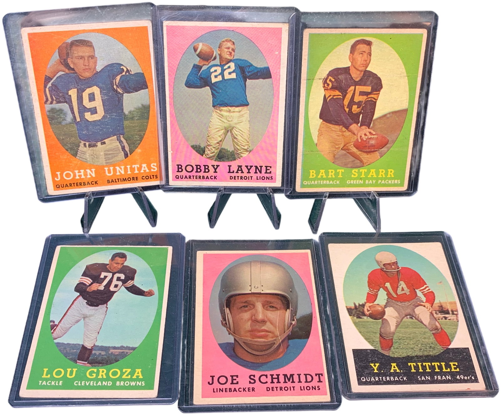 A Group of 1958 Topps Football Cards Featuring Hall of Fame Players (1 of 13)