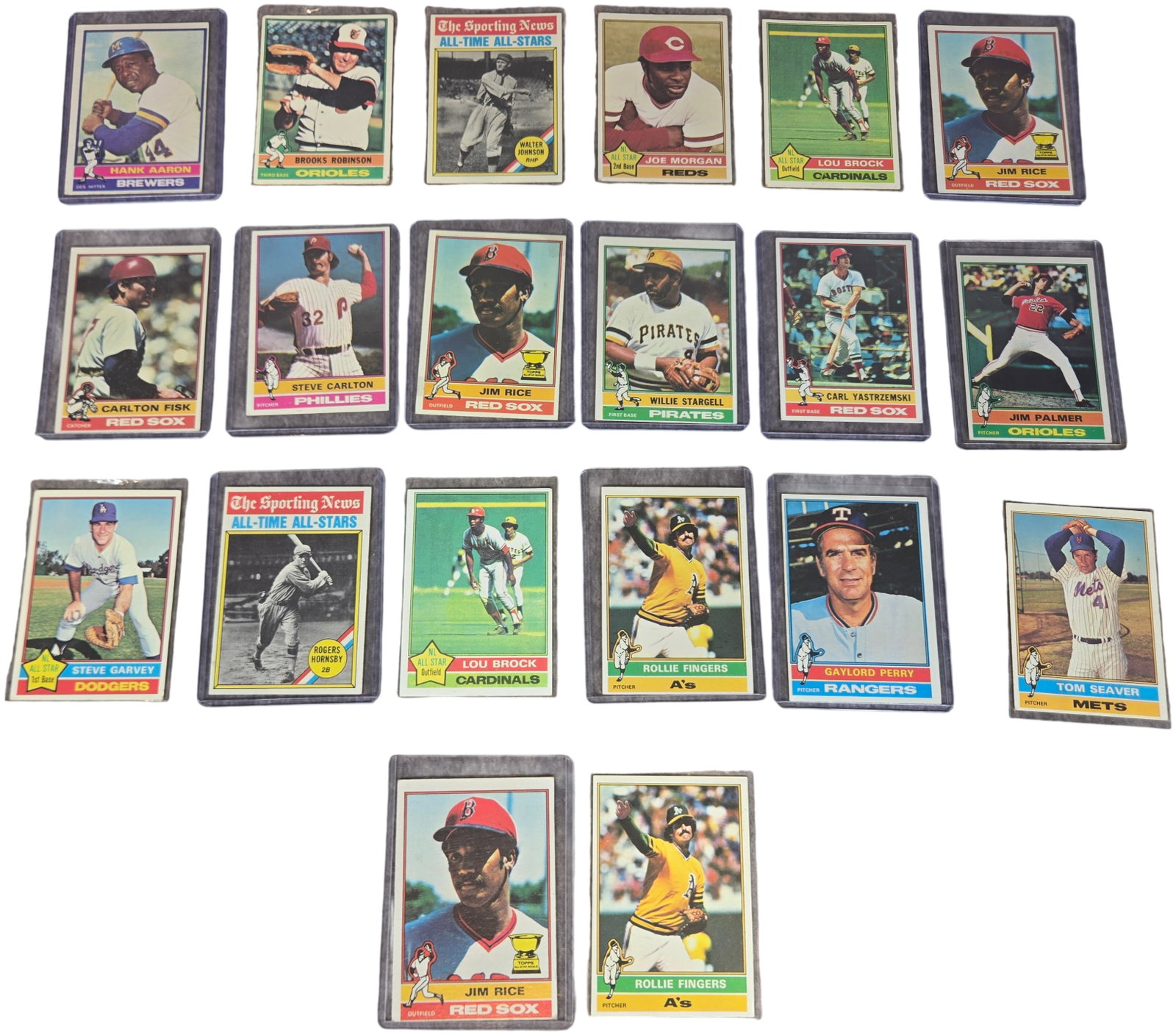 1976 Topps Baseball Cards Lot of Featuring Hall of Fame Players and Stars (1 of 10)