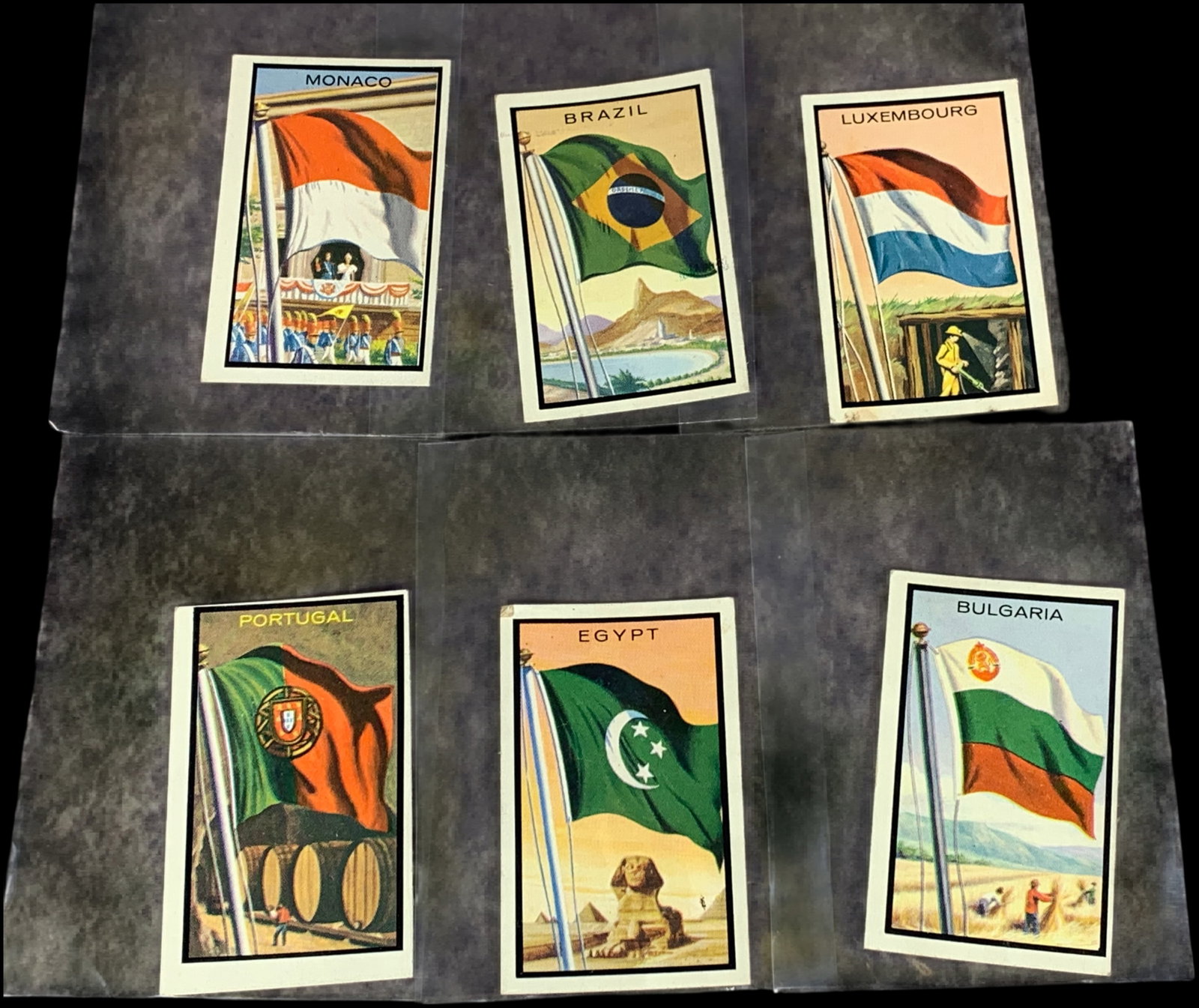 A Group of Six 1963 Topps Flags of the World Trading Cards (1 of 16)