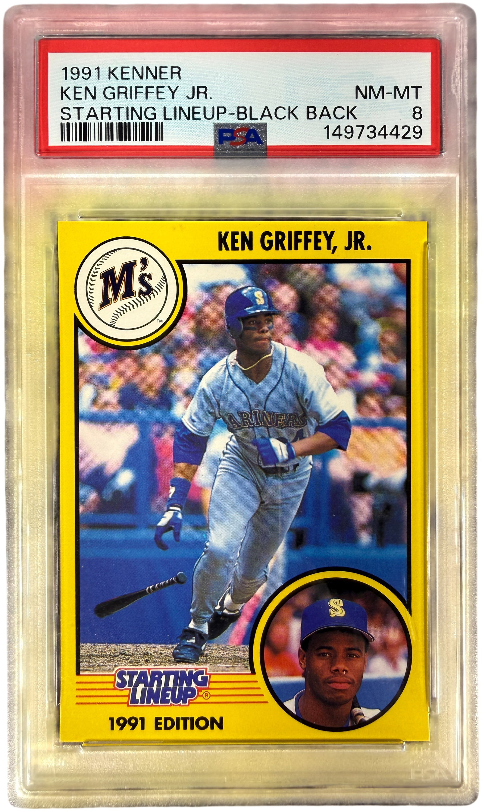 1991 Kenner Starting Lineup Ken Griffey Jr. #24 Black Back PSA 8 NM-MT (1 of 8)