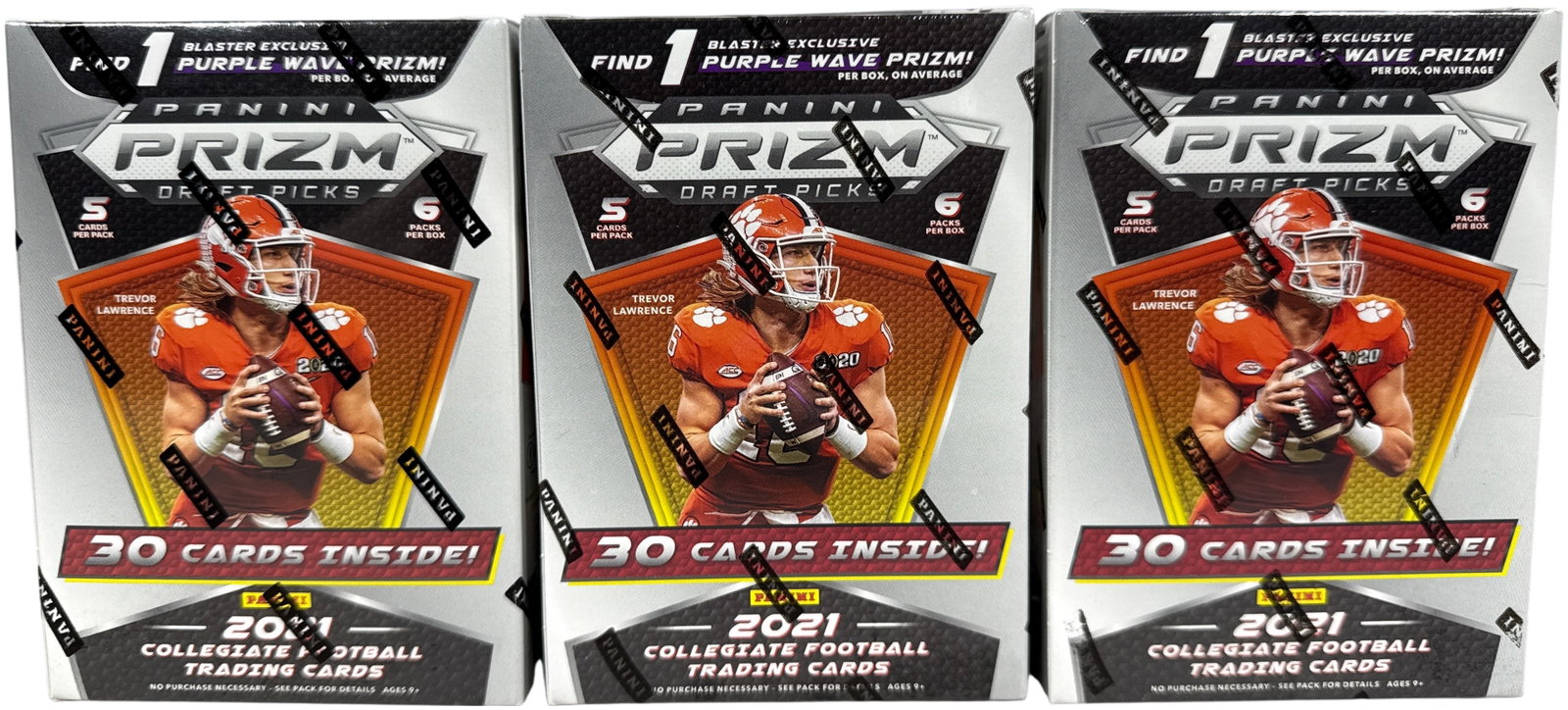 2021 Panini Prizm Draft Picks Collegiate Football Factory Sealed Blaster Boxes (1 of 15)