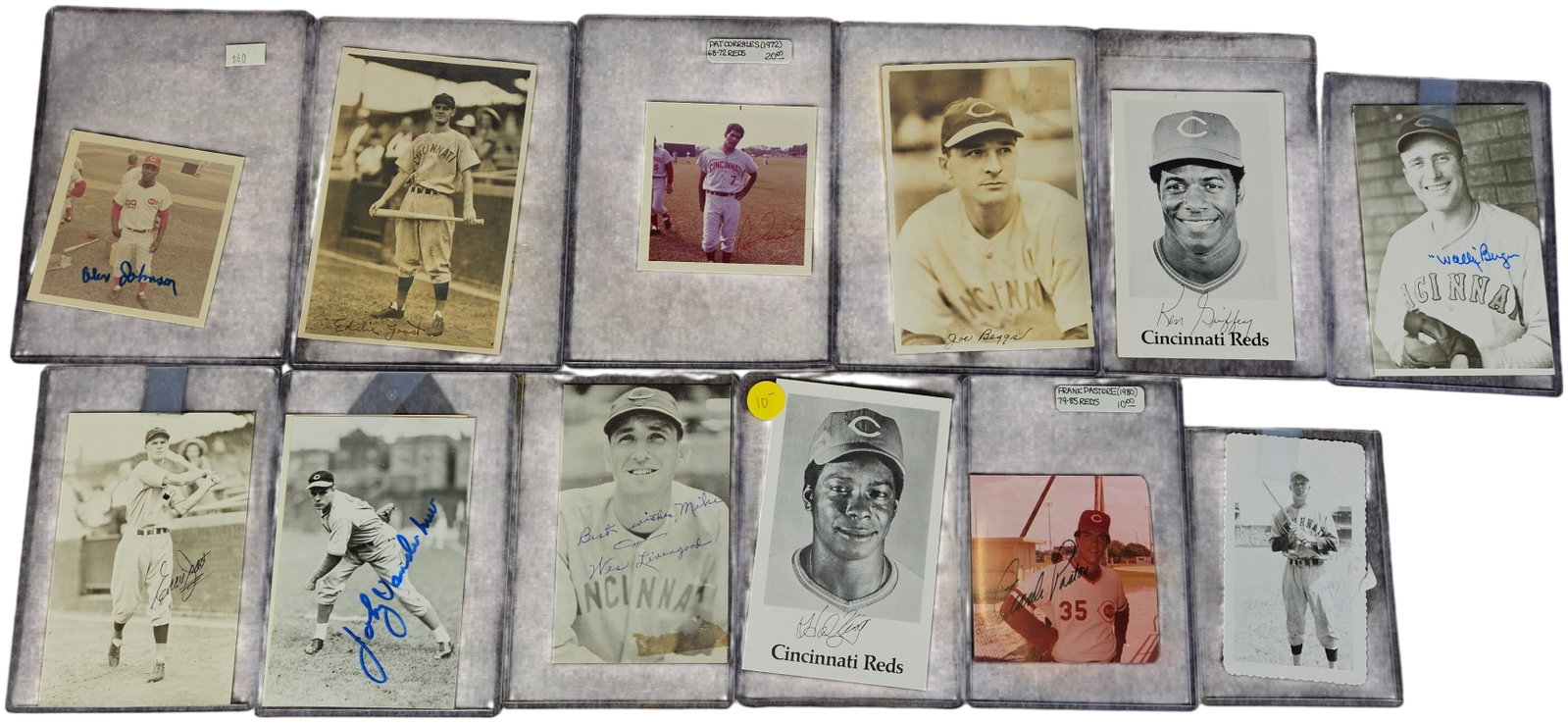 A Collection of Vintage Cincinnati Reds Autographed Photographs, Postcards, and Team-Issued Cards (1 of 14)