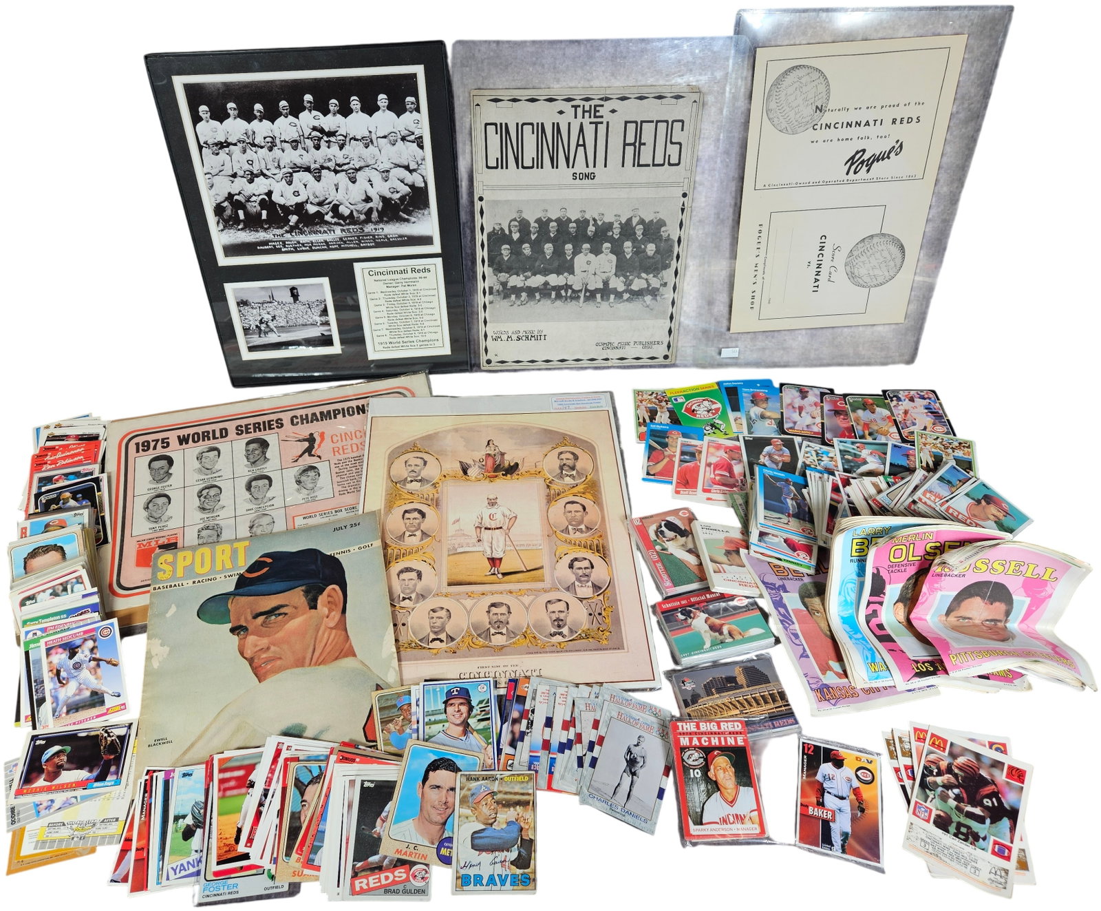 A Collection of Cincinnati Reds and General Sports Memorabilia featuring Vintage Trading Cards, (1 of 16)