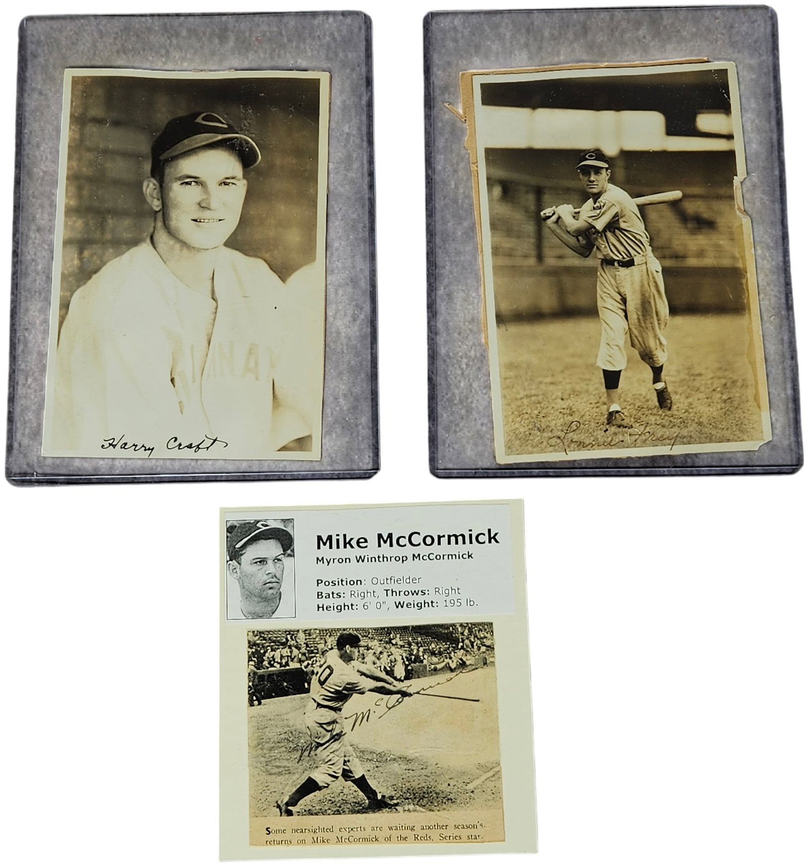 A Collection of Vintage Cincinnati Reds Baseball Exhibit Cards and Ephemera (1 of 7)