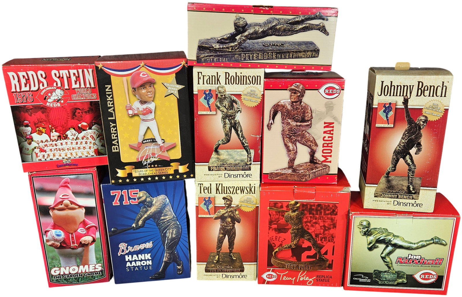 A Collection of Cincinnati Reds and Major League Baseball Commemorative Statues and Memorabilia (1 of 5)