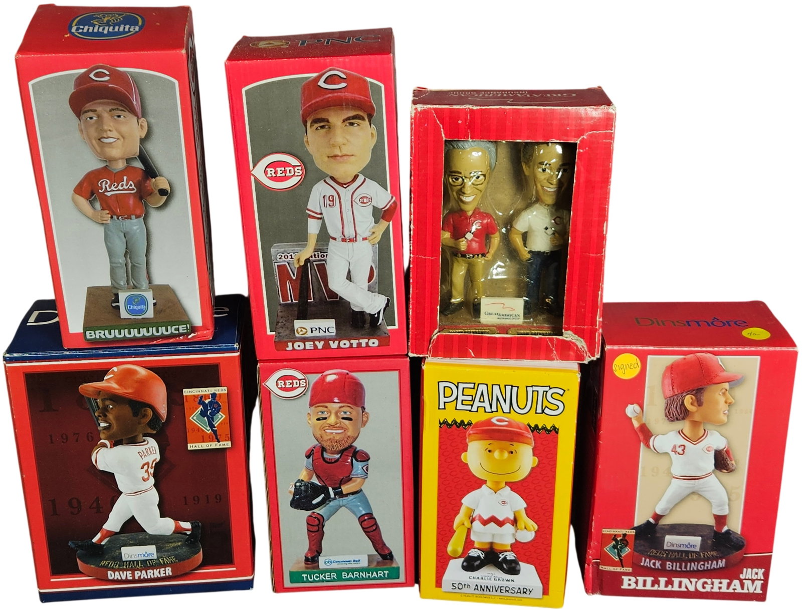 A Collection of Cincinnati Reds Stadium Giveaway and Commemorative Bobbleheads (1 of 6)