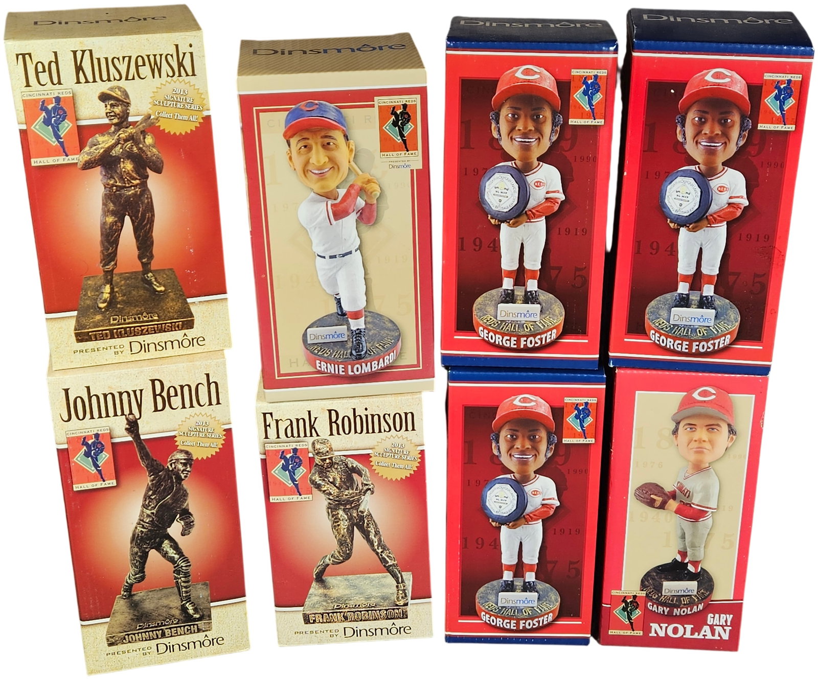 Lot of Cincinnati Reds Hall of Fame Bobbleheads and Statues by Dinsmore (1 of 4)