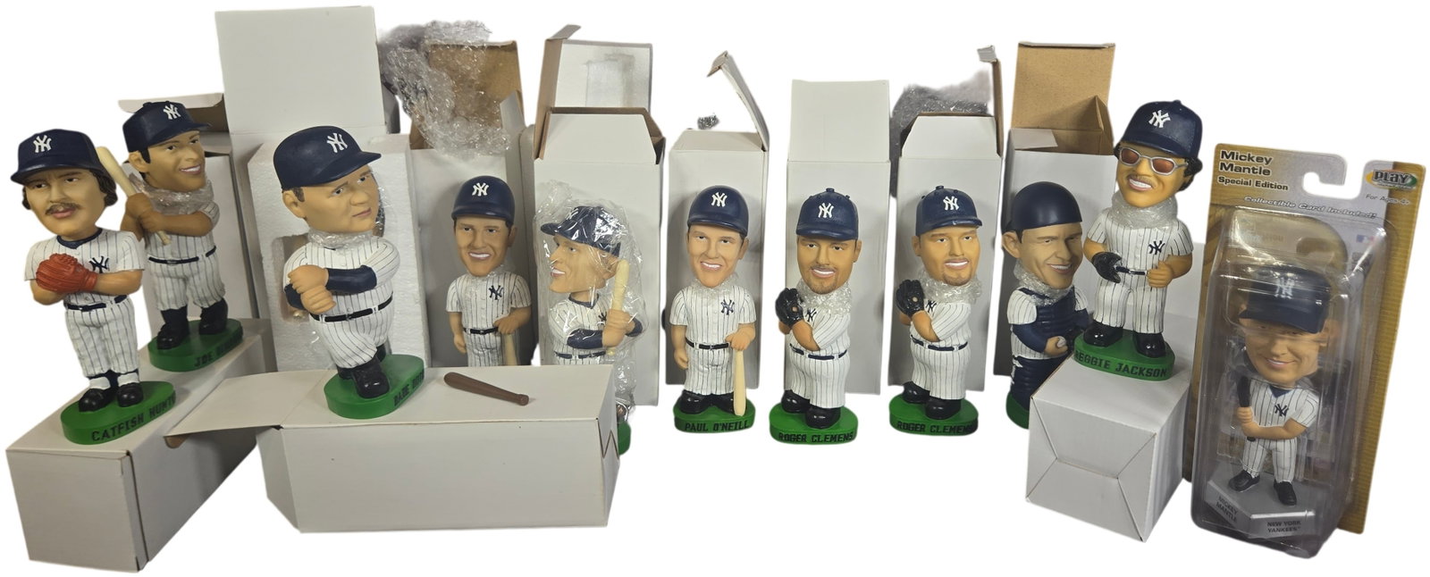 A Collection of New York Yankees Legends Bobblehead Figures Including Upper Deck Playmakers Special (1 of 7)