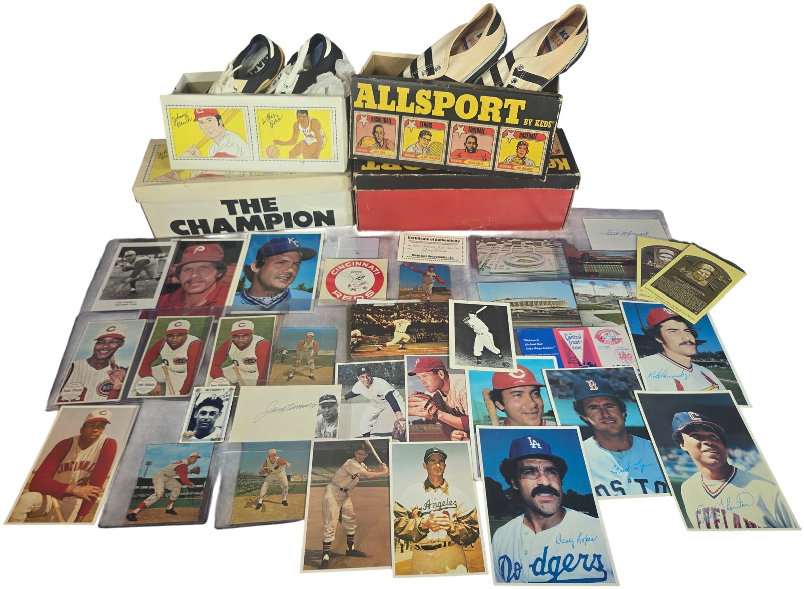 A Collection of Vintage Cincinnati Reds Memorabilia, Autographed Baseball Ephemera, and Keds (1 of 20)